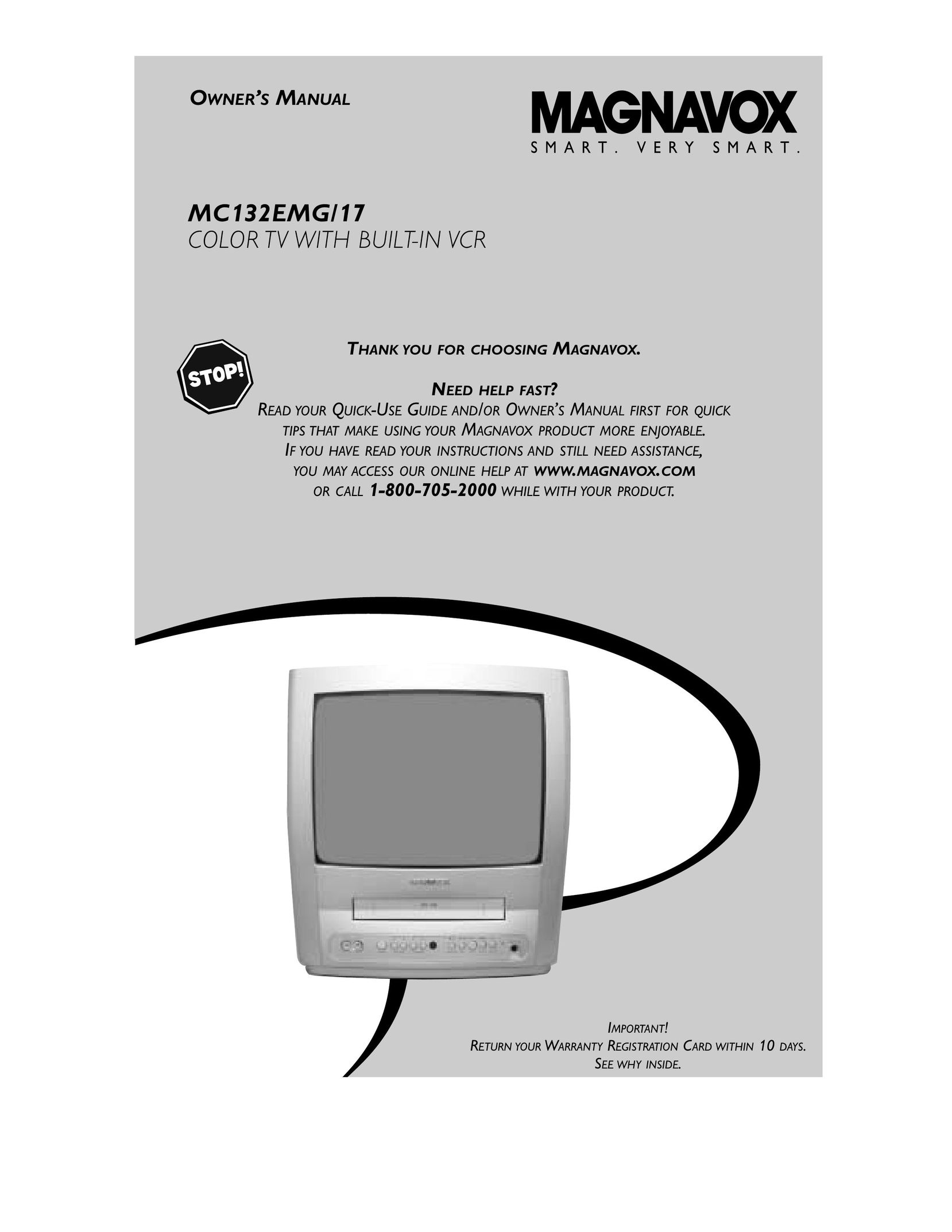 Magnavox MC132EMG/17 TV VCR Combo User Manual