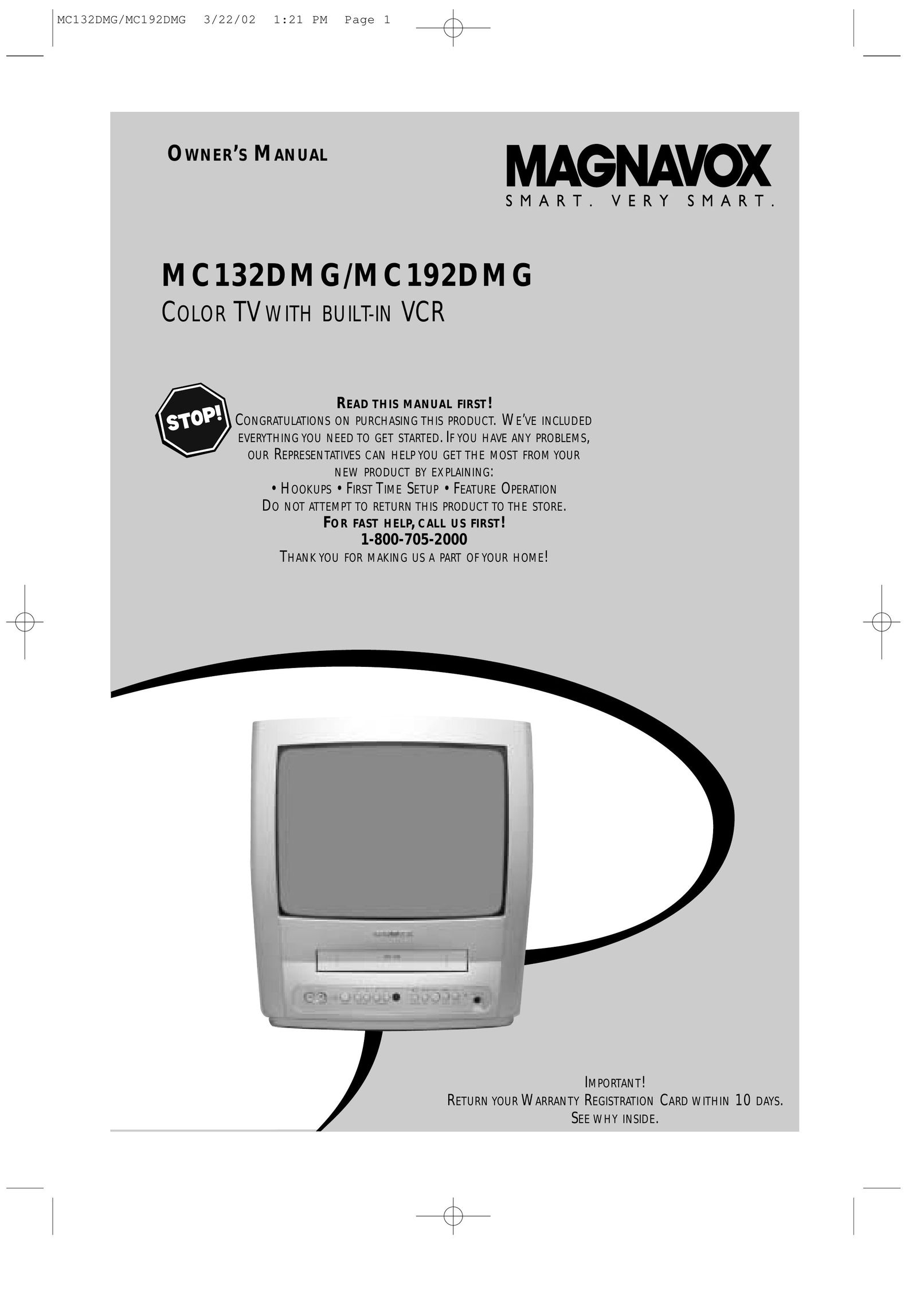 Magnavox MC192DMG TV VCR Combo User Manual