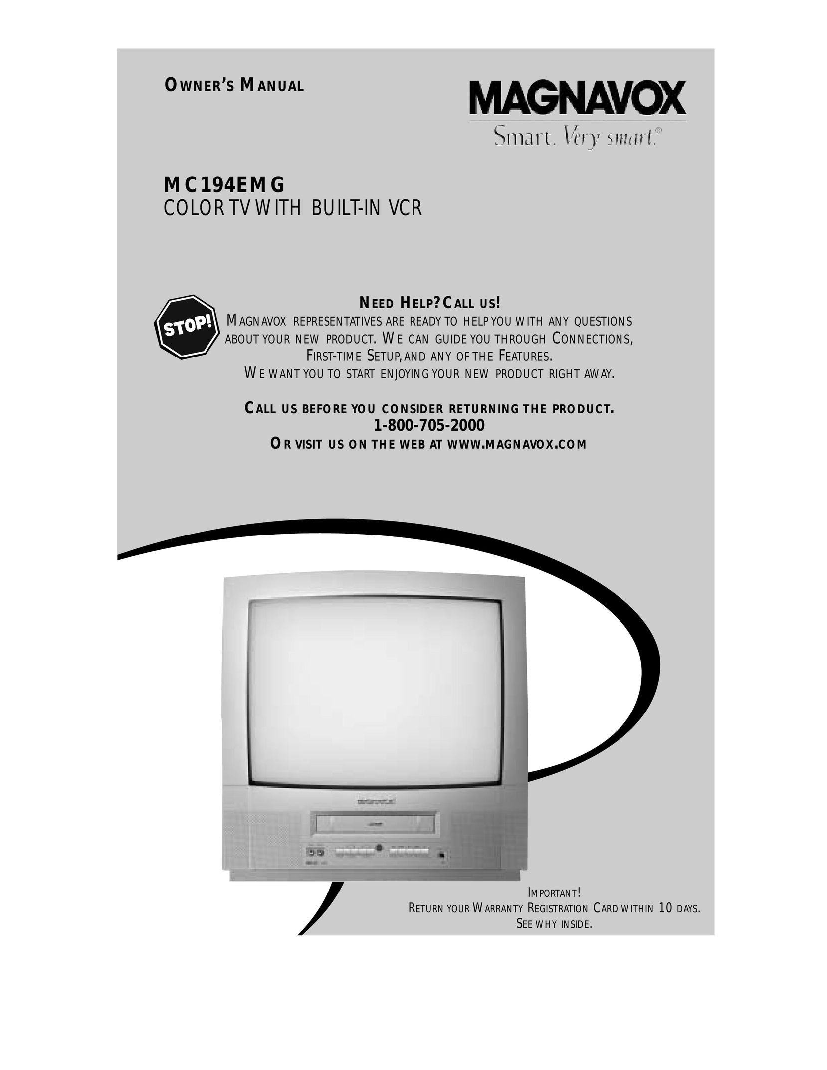 Magnavox MC194EMG TV VCR Combo User Manual