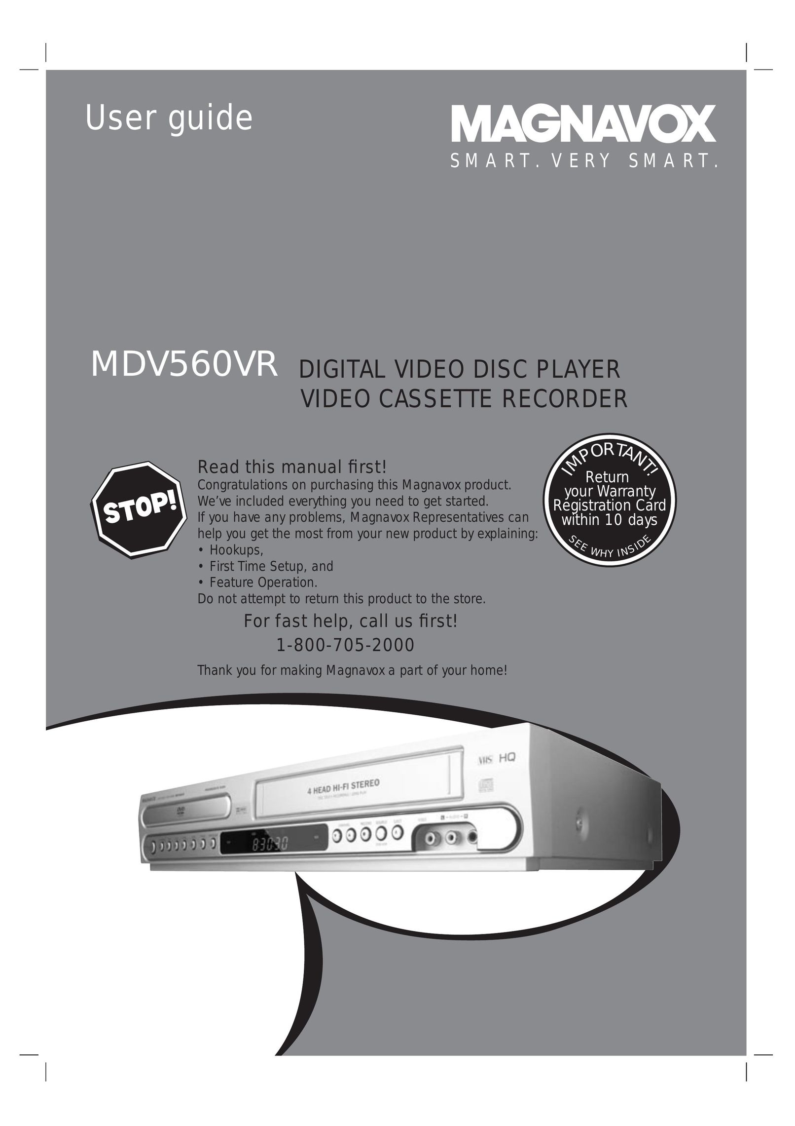 Magnavox MDV560VR/17 TV VCR Combo User Manual