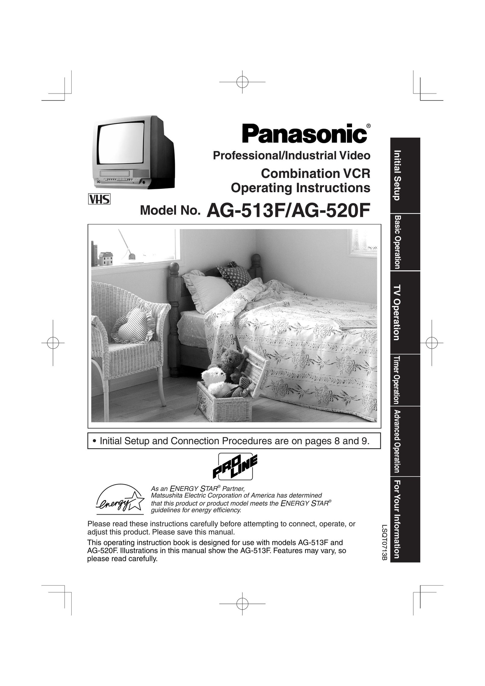Panasonic AG-513F TV VCR Combo User Manual