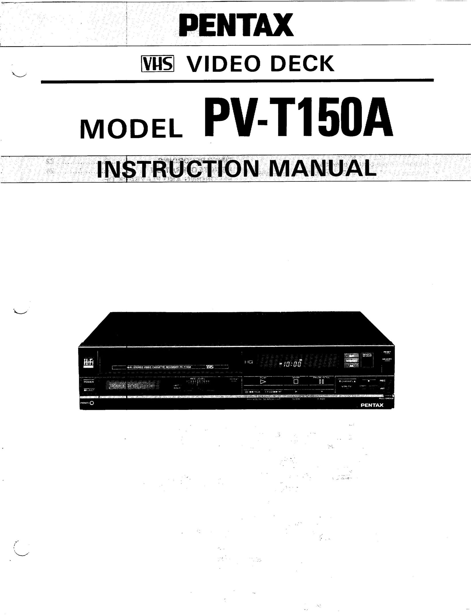 Pentax PV-T150A TV VCR Combo User Manual