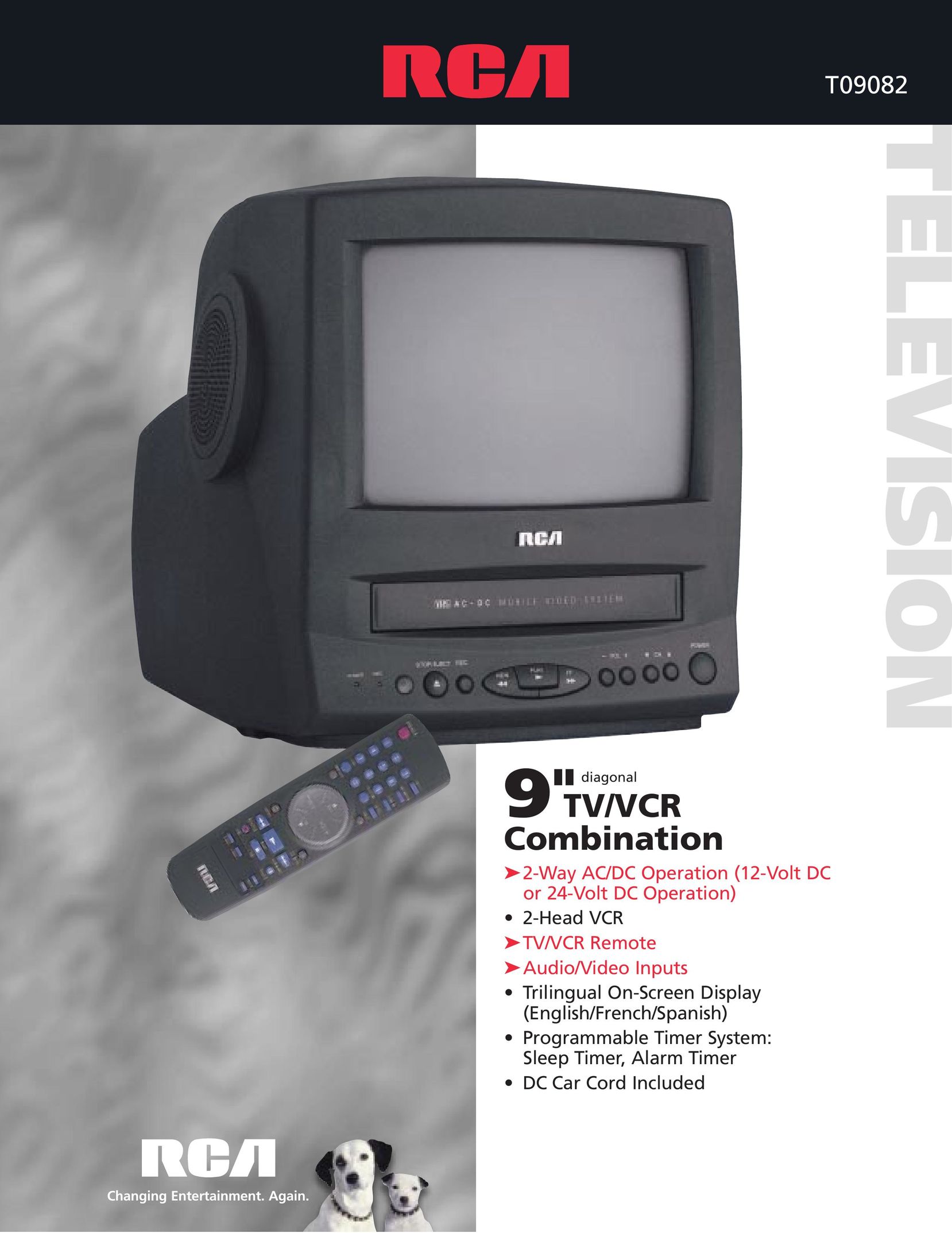 RCA T09082 TV VCR Combo User Manual
