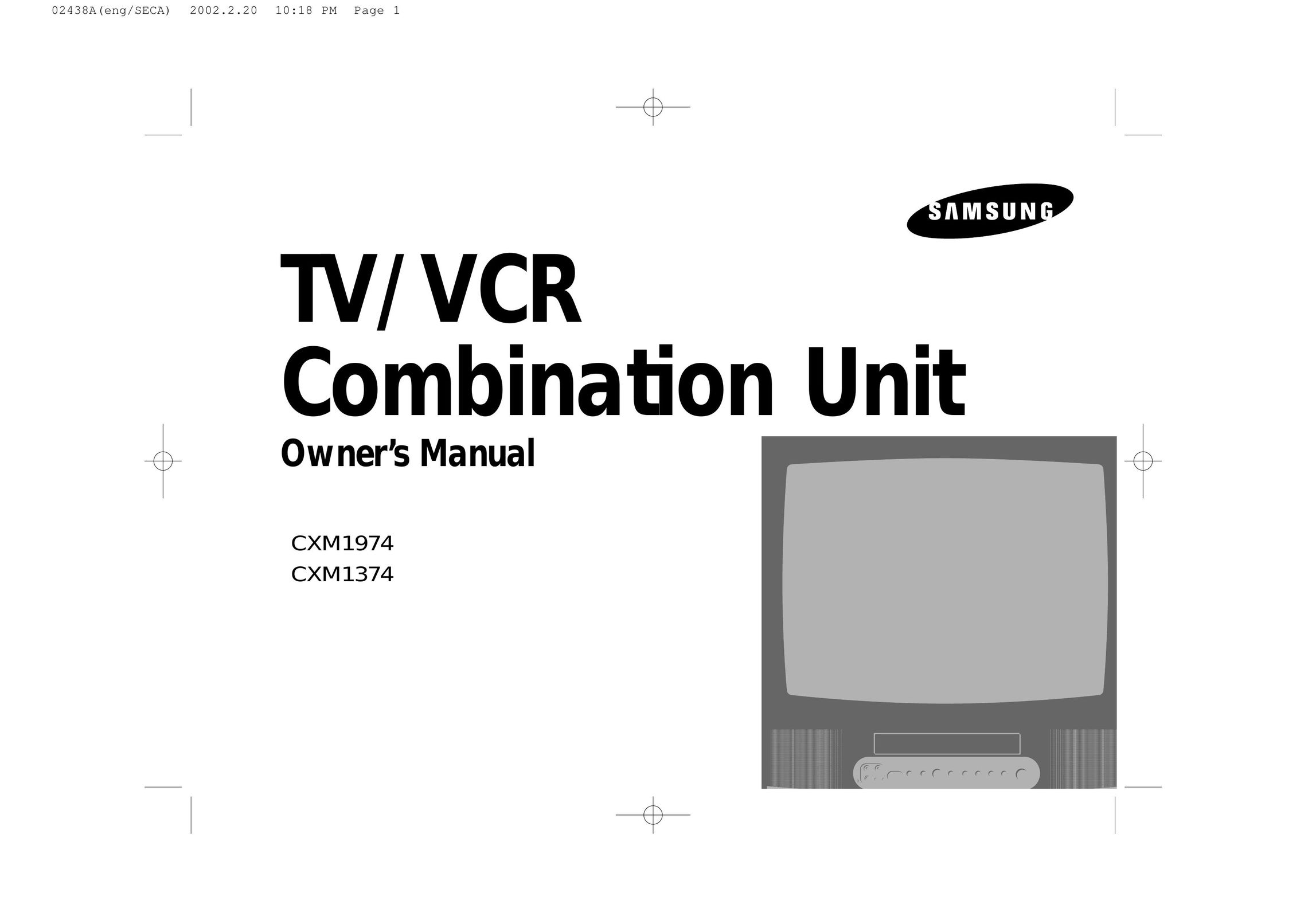 Samsung CXM1974 TV VCR Combo User Manual