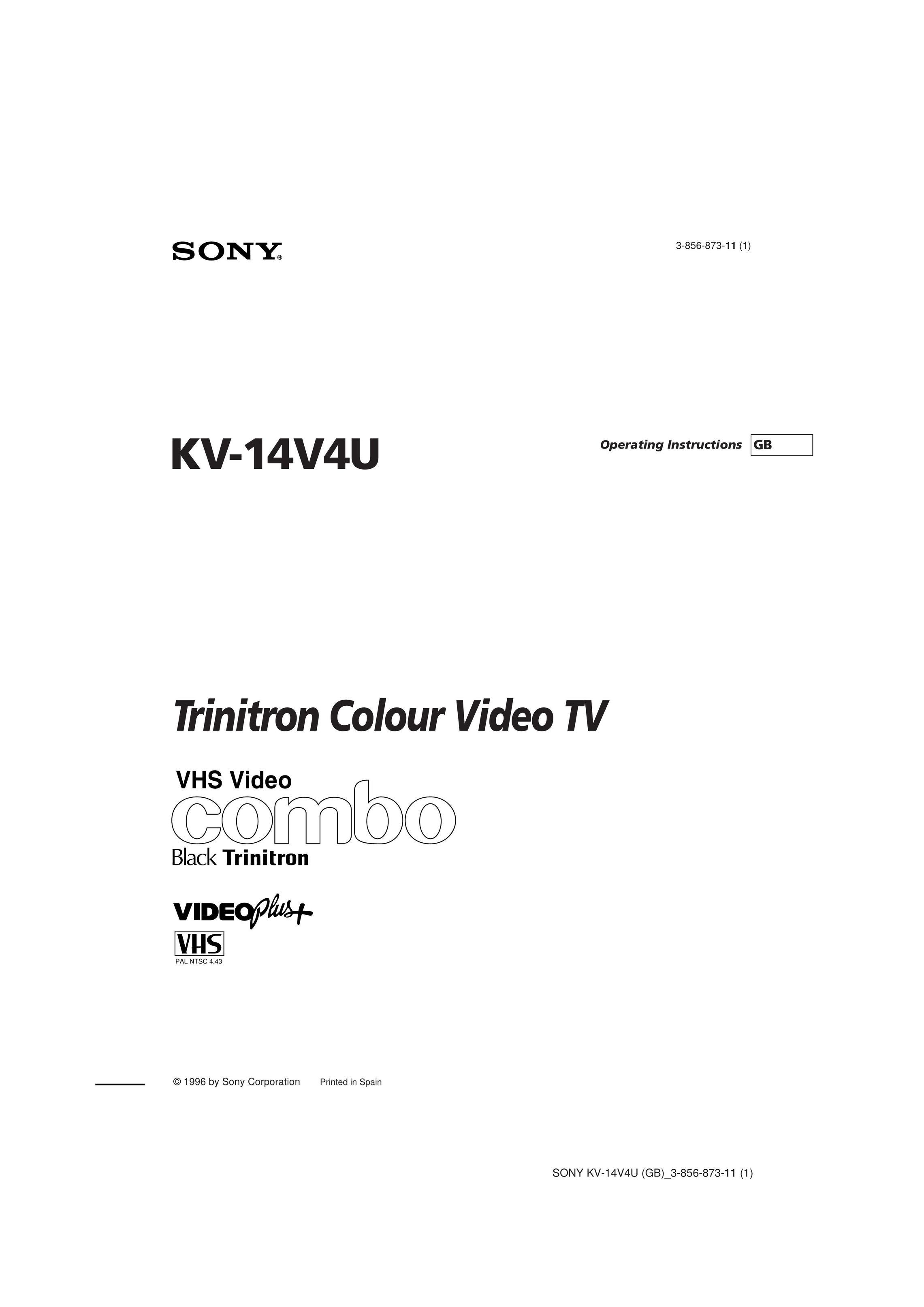 Sony KV-14V4U TV VCR Combo User Manual