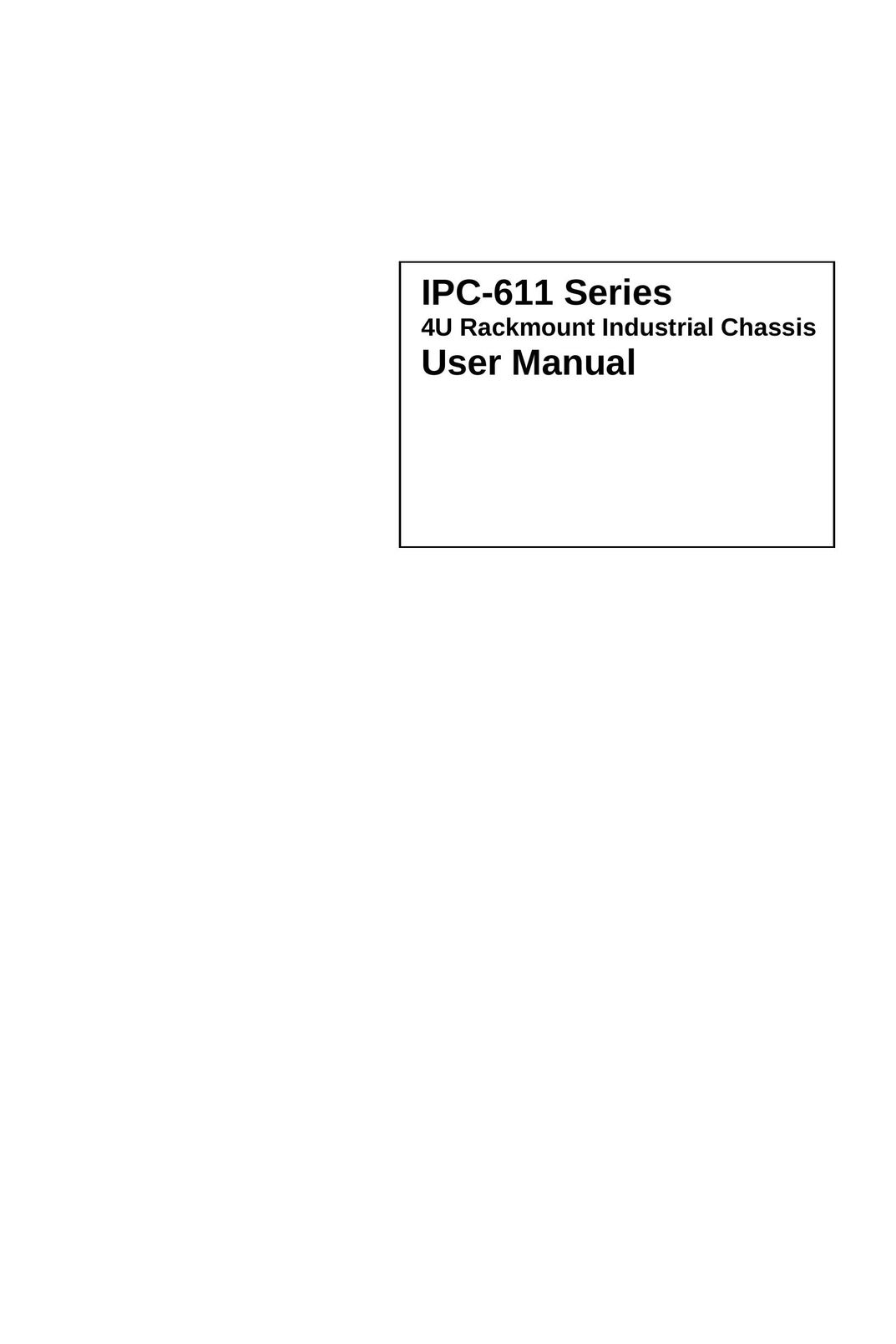 Advantech IPC-611 TV Video Accessories User Manual