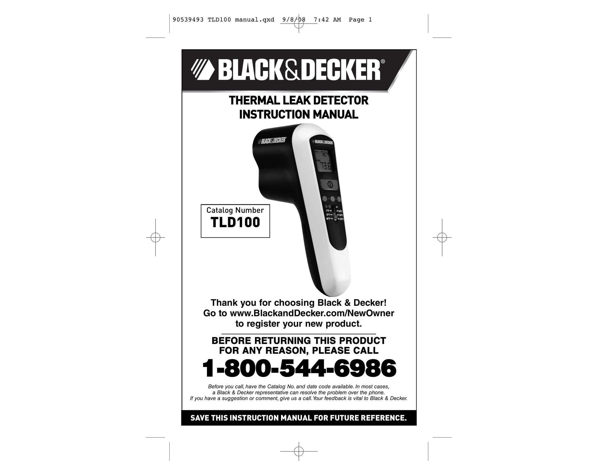 Black & Decker TLD100 TV Video Accessories User Manual