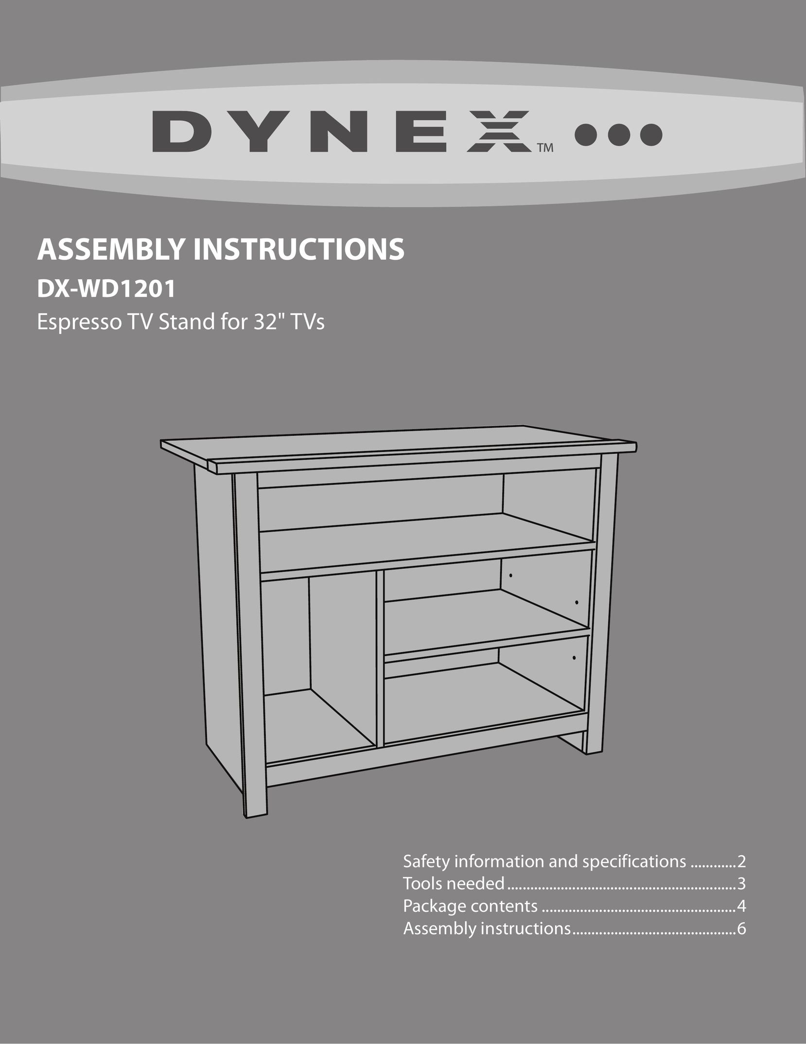 Dynex DX-WD1201 TV Video Accessories User Manual