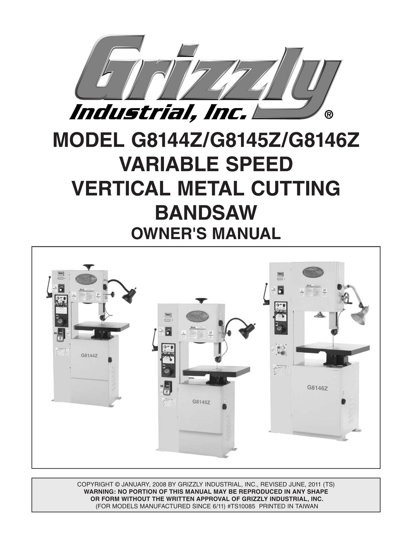 Grizzly G8145Z TV Video Accessories User Manual