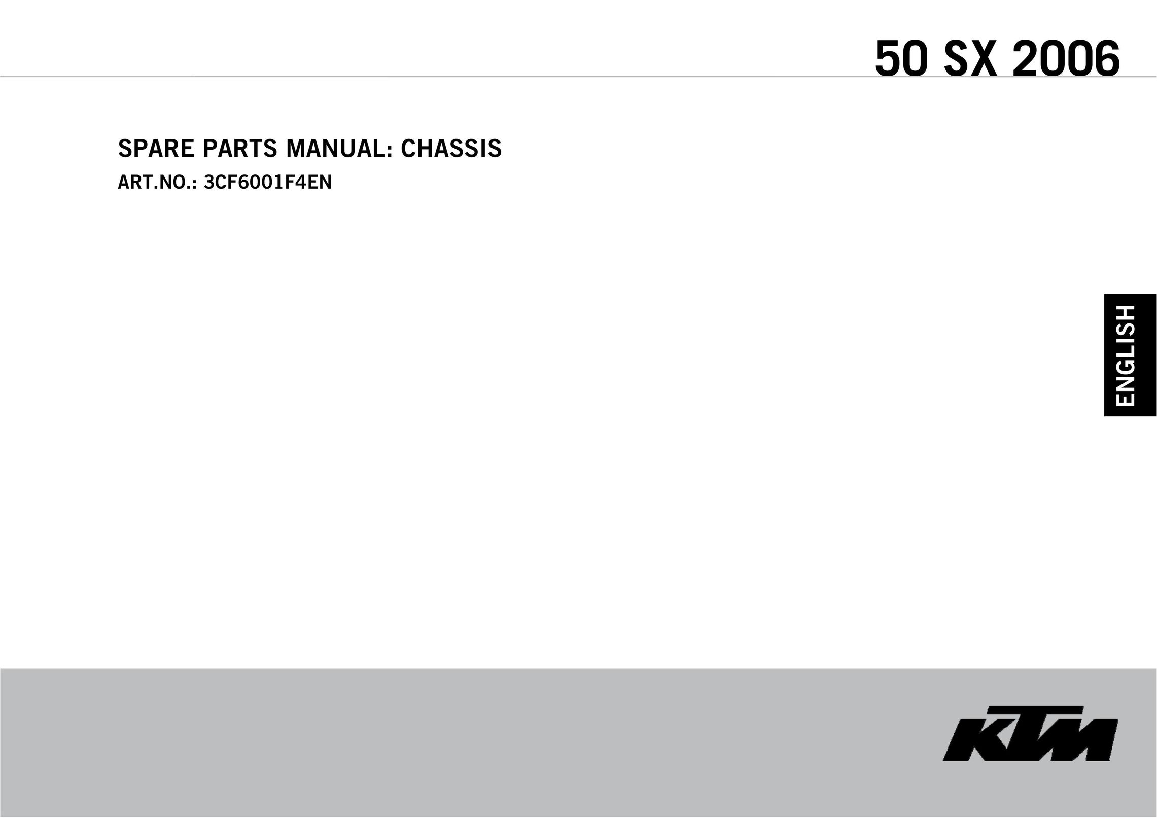 KTM 50 SX 2006 TV Video Accessories User Manual