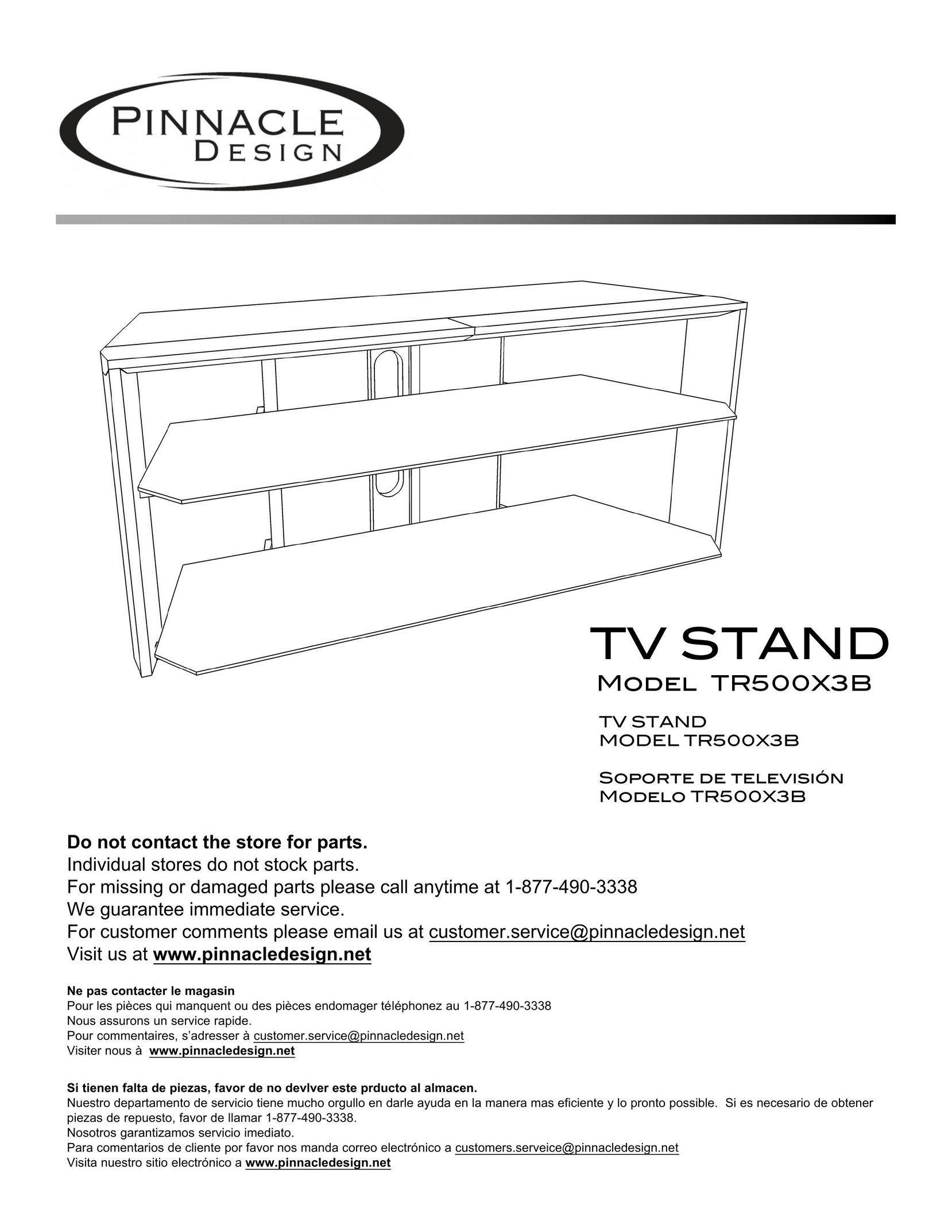 Pinnacle Design TR500X3B TV Video Accessories User Manual