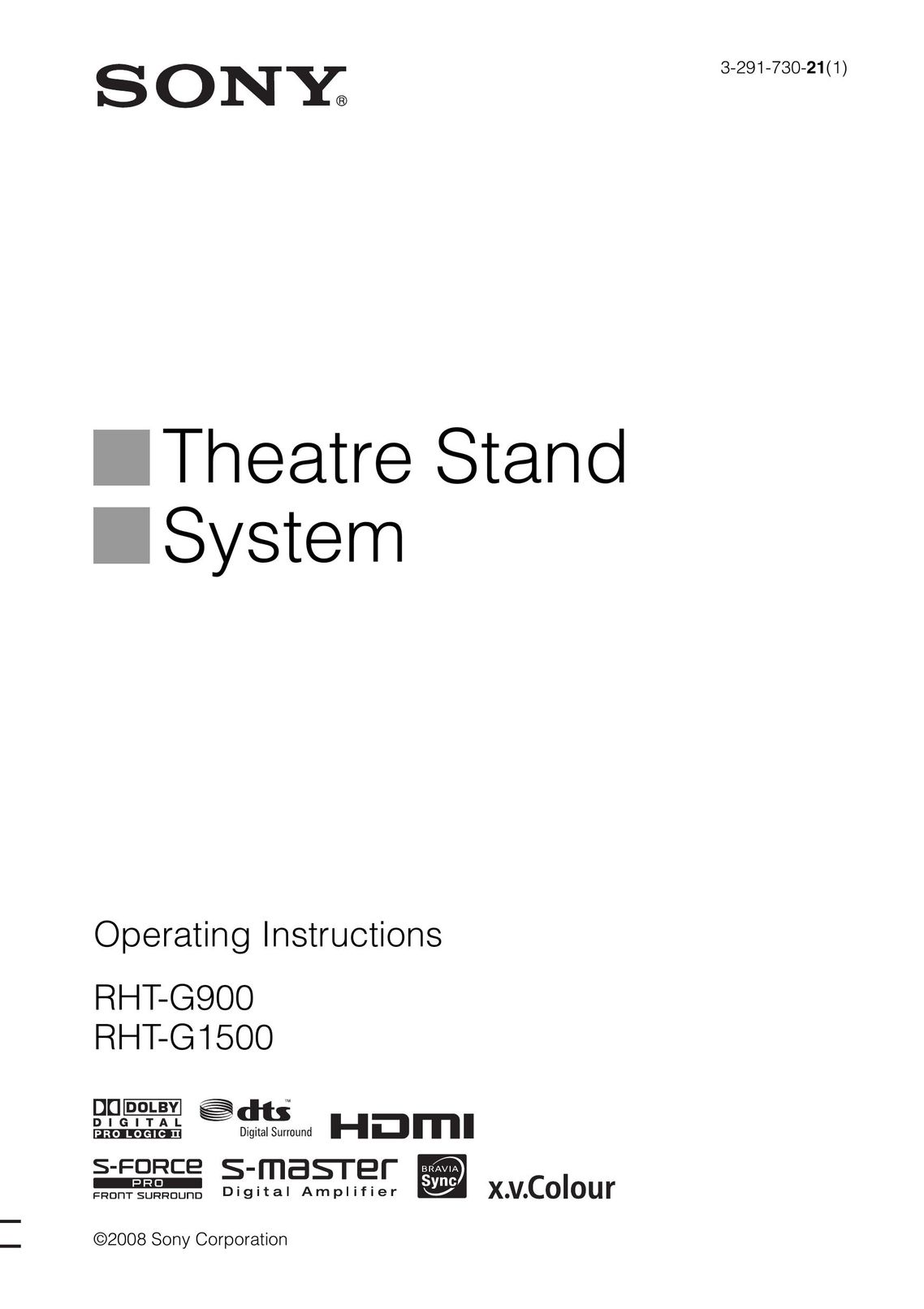 Sony 3-291-730-21(1) TV Video Accessories User Manual
