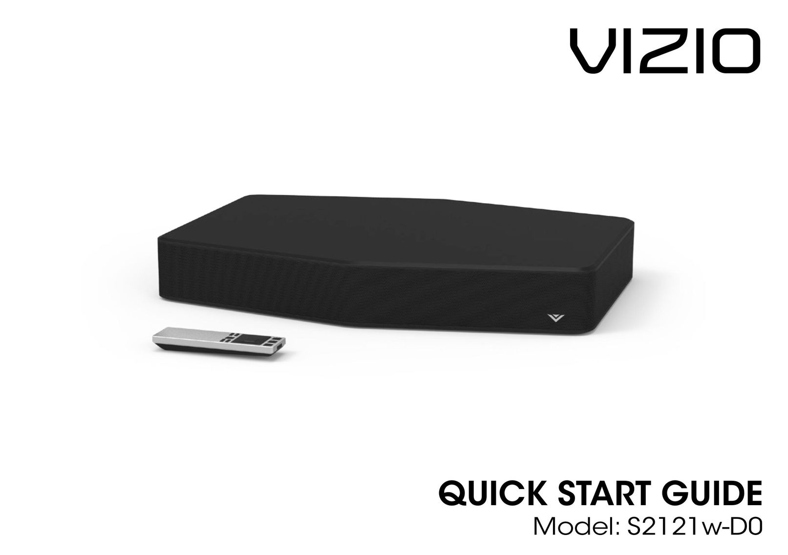 Vizio S2121w-D0 TV Video Accessories User Manual