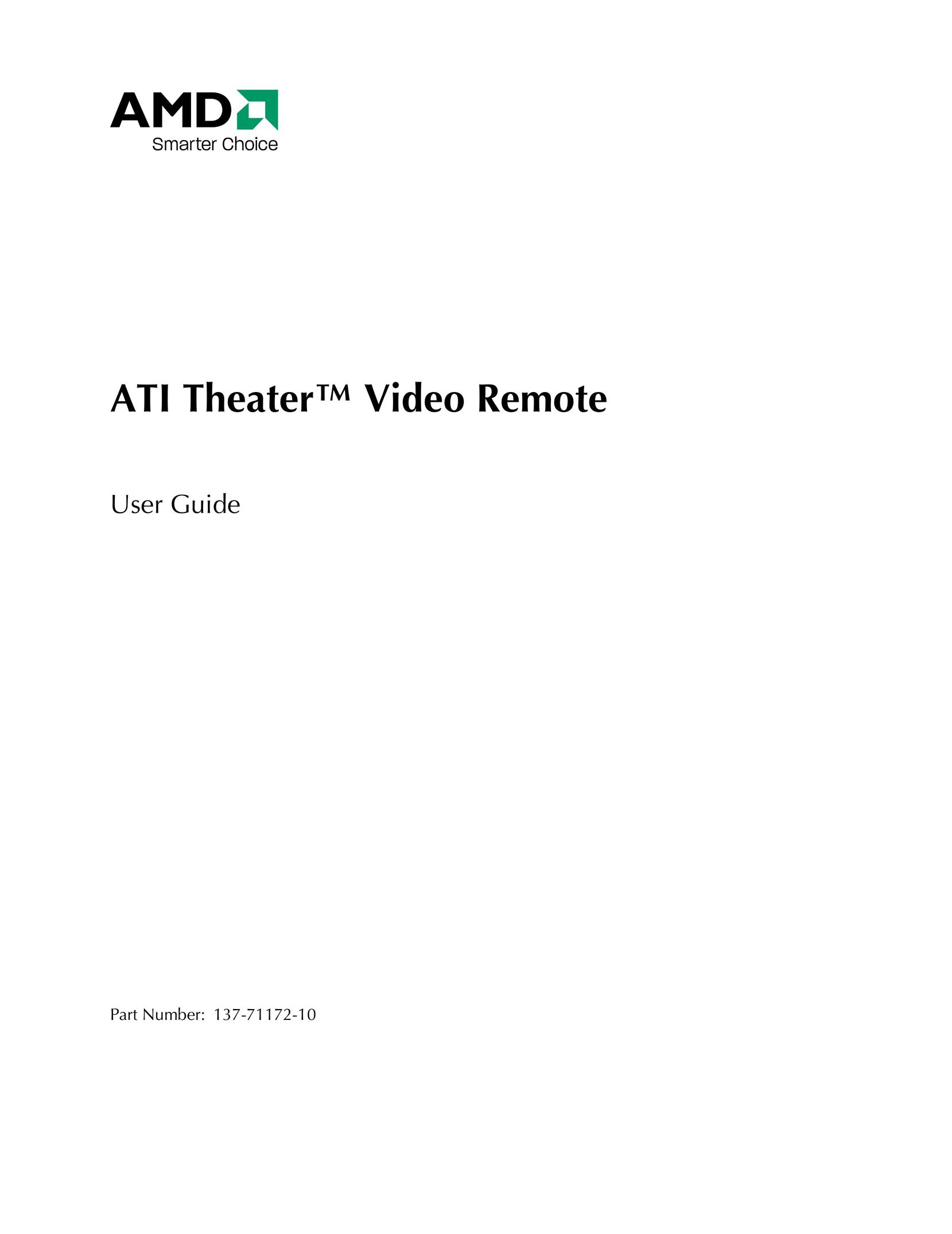 AMD ATI Theater Universal Remote User Manual