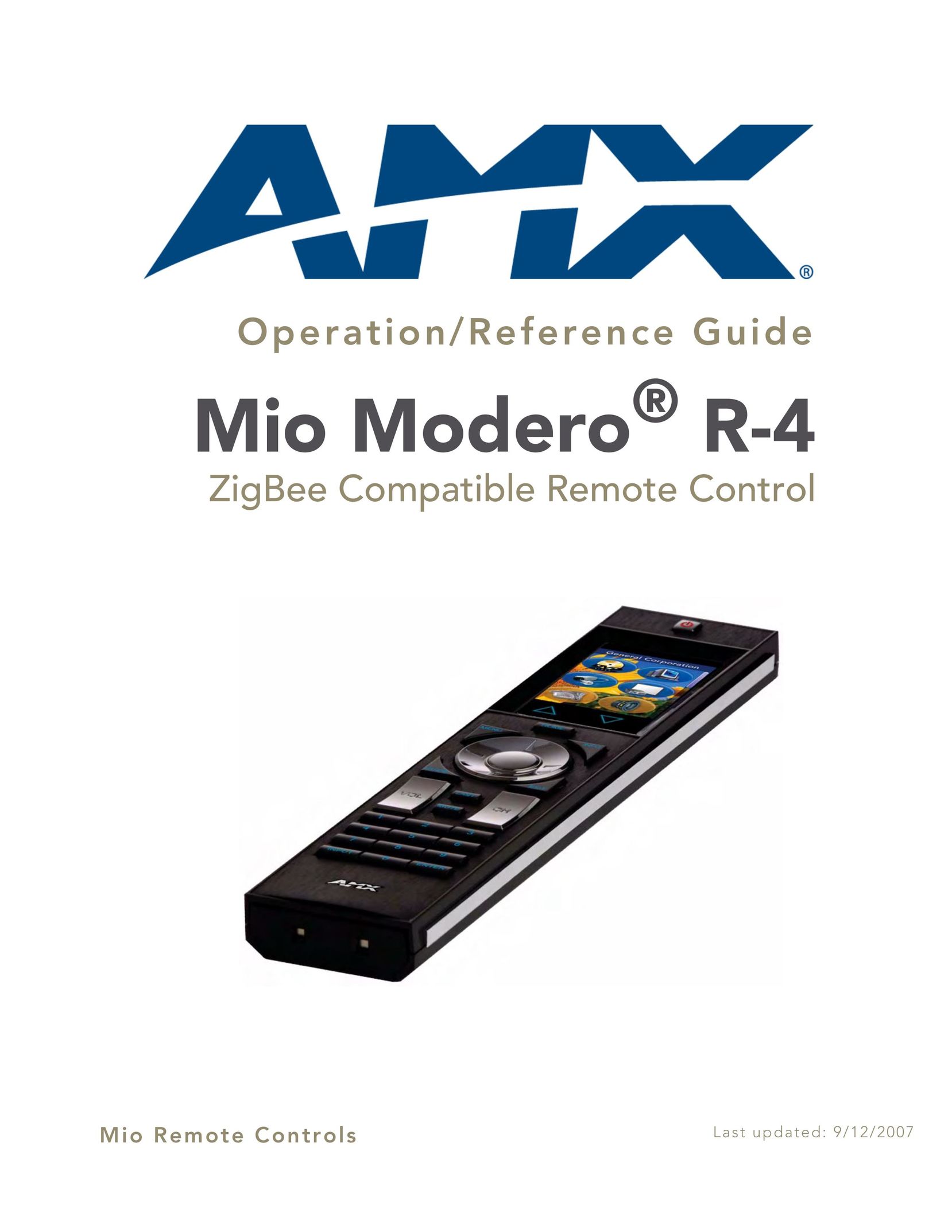 AMX Mio Modero R-4 Universal Remote User Manual