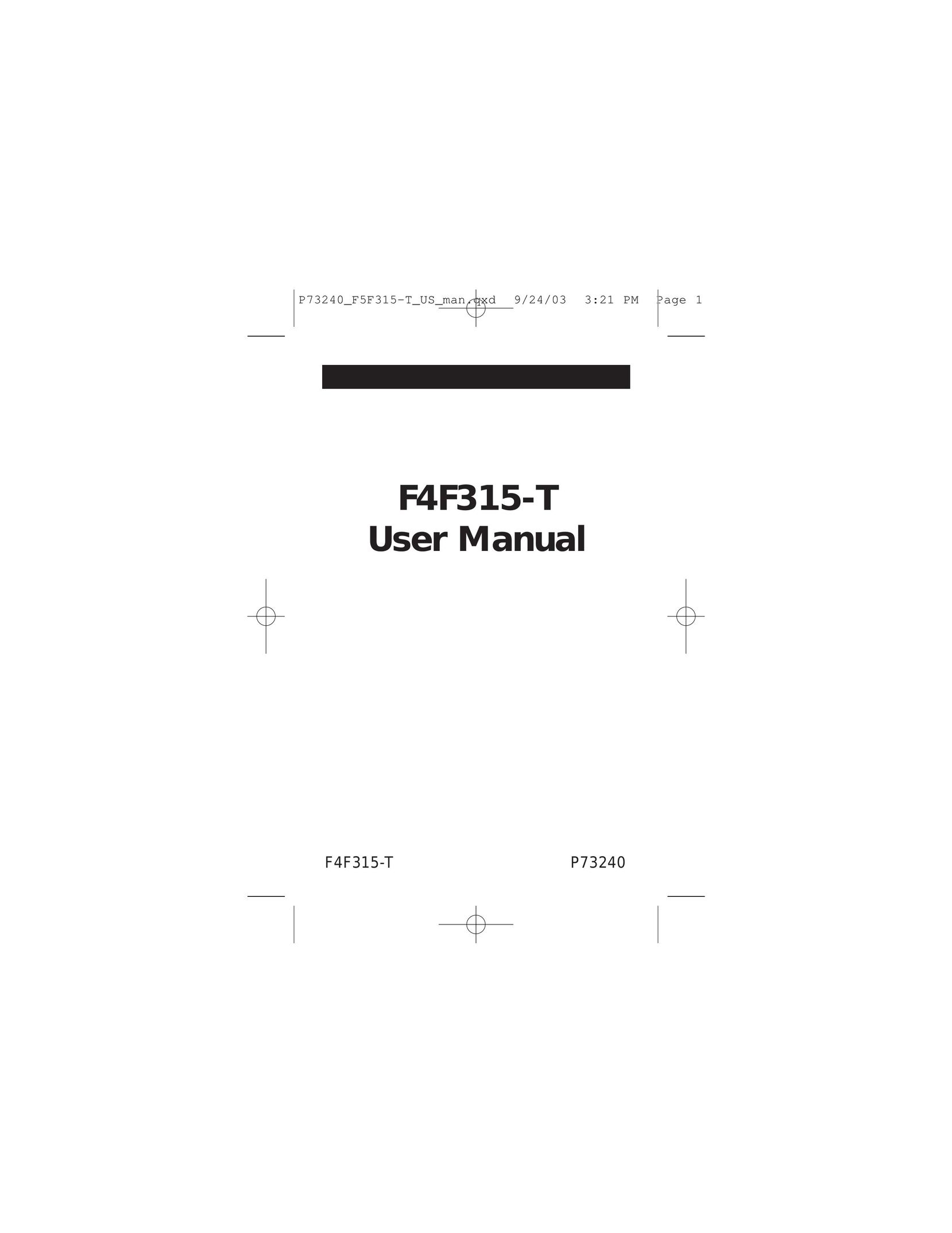Belkin F4F315-T Universal Remote User Manual
