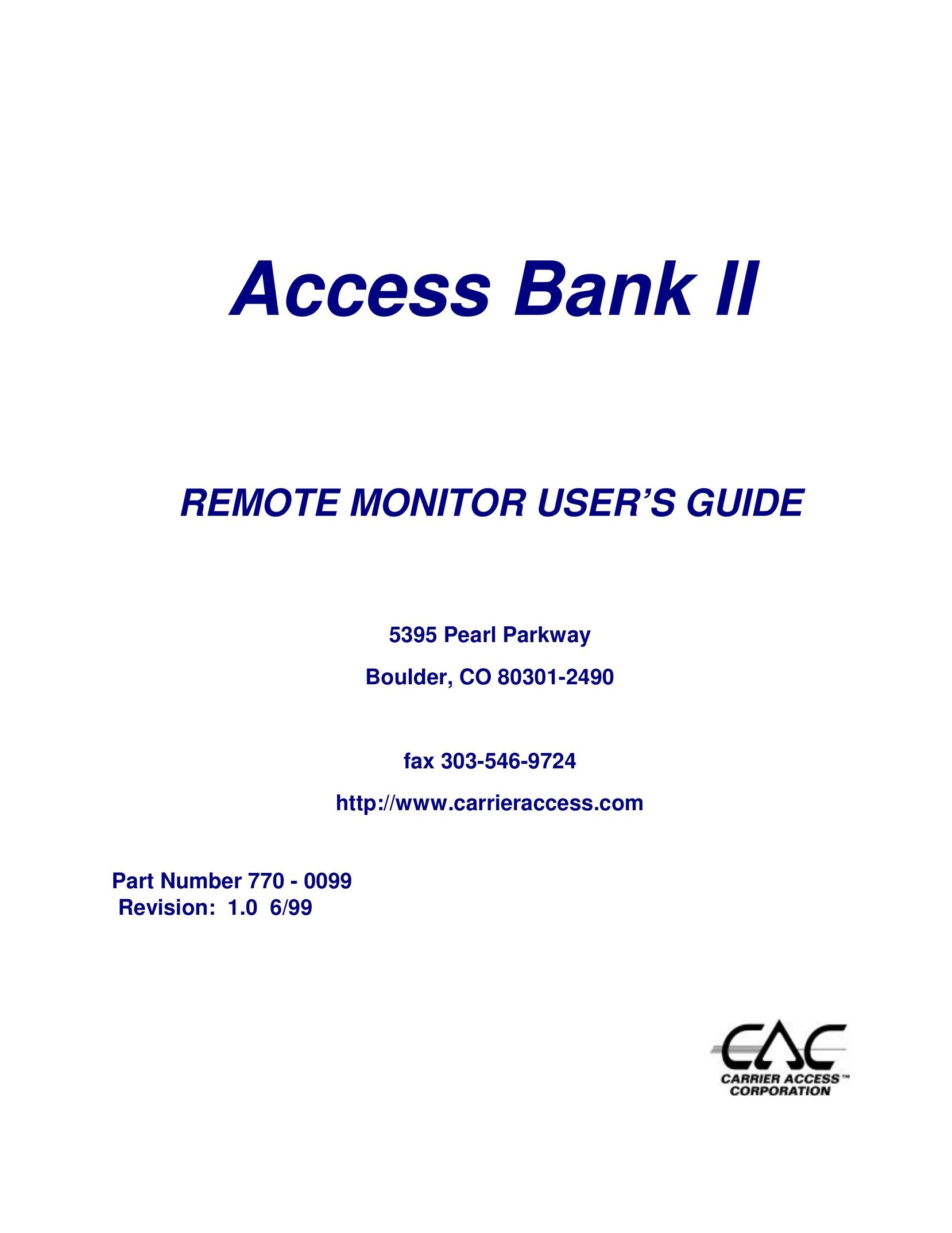 Carrier Access AB II Universal Remote User Manual