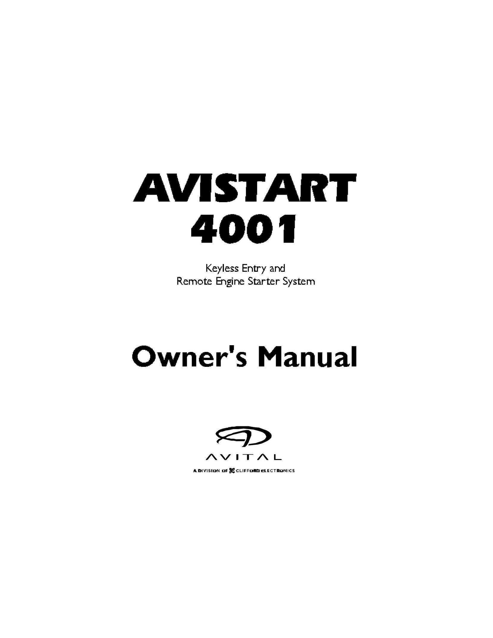 Clifford 4001 Universal Remote User Manual