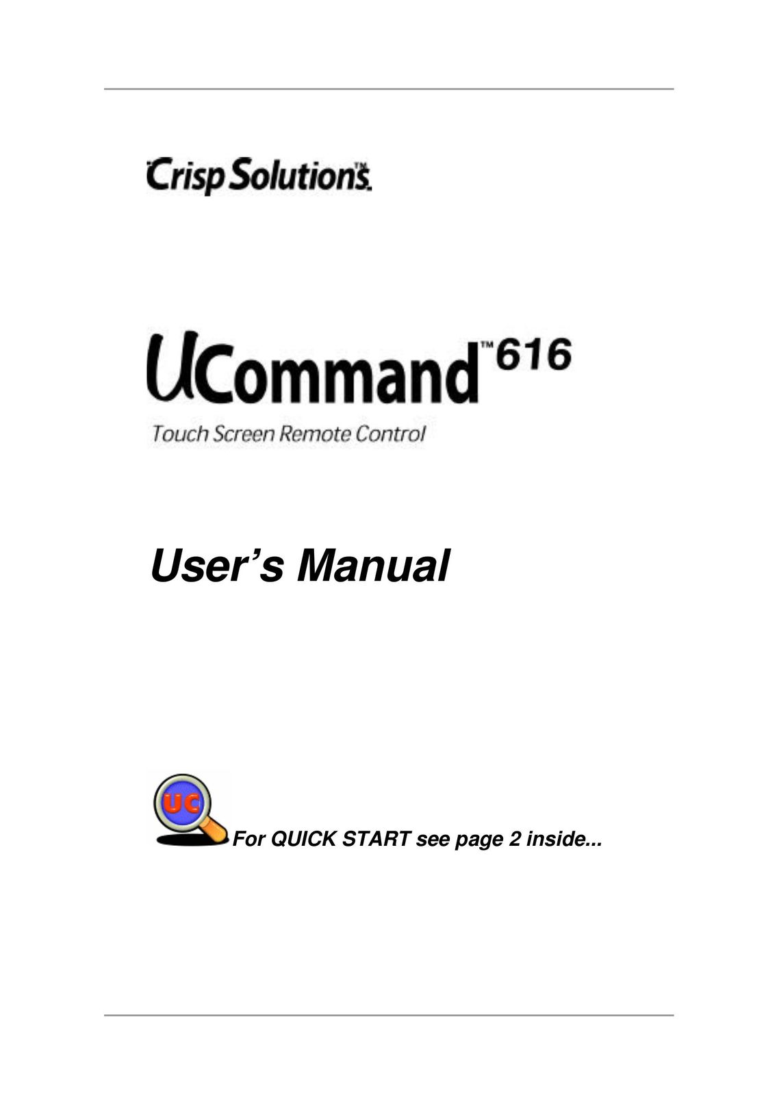 Crisp Solutions 616 Universal Remote User Manual
