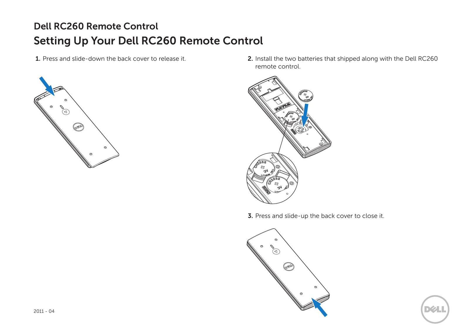 Dell RC260 Universal Remote User Manual