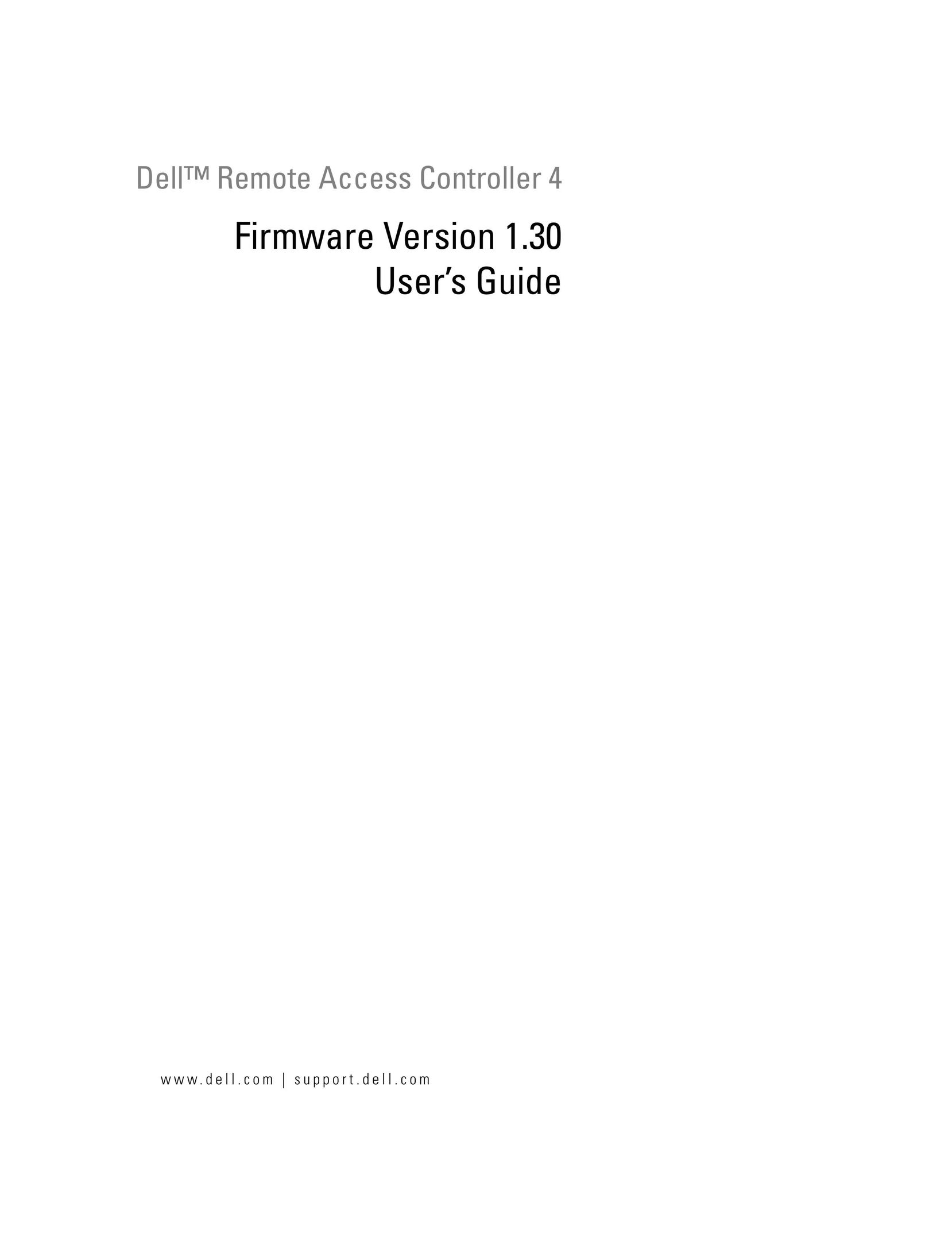 Dell Remote Access Controller 4 Firmware Version 1.30 Universal Remote User Manual