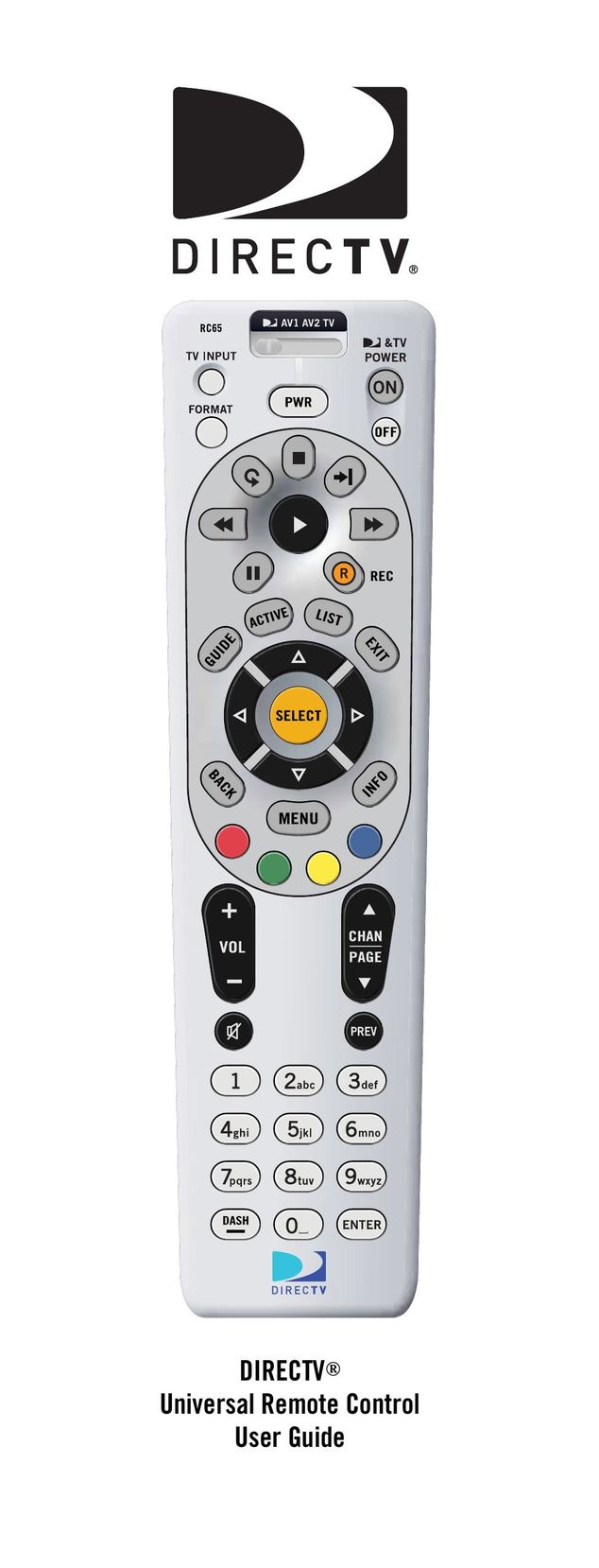 DirecTV RC65 Universal Remote User Manual