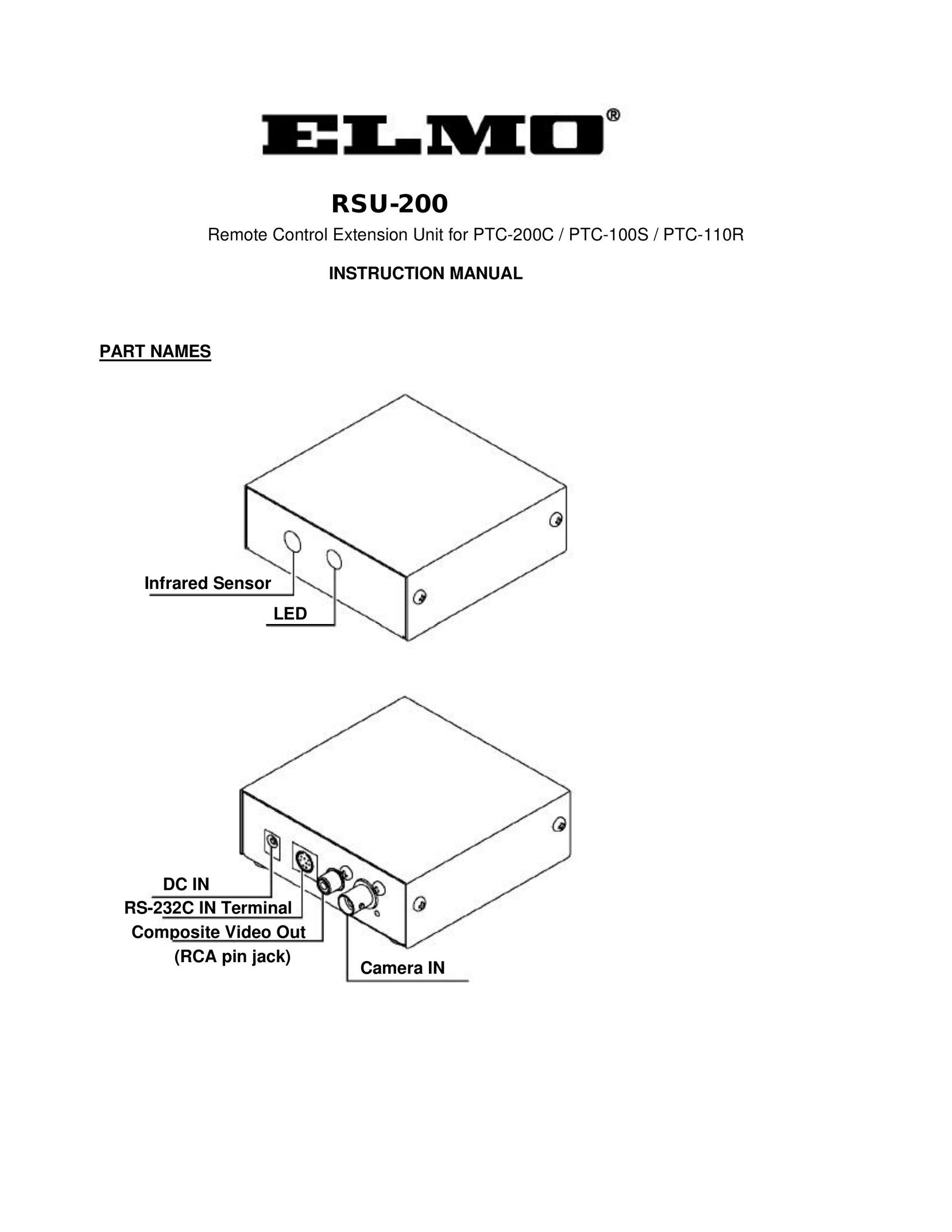Elmo RSU-200 Universal Remote User Manual