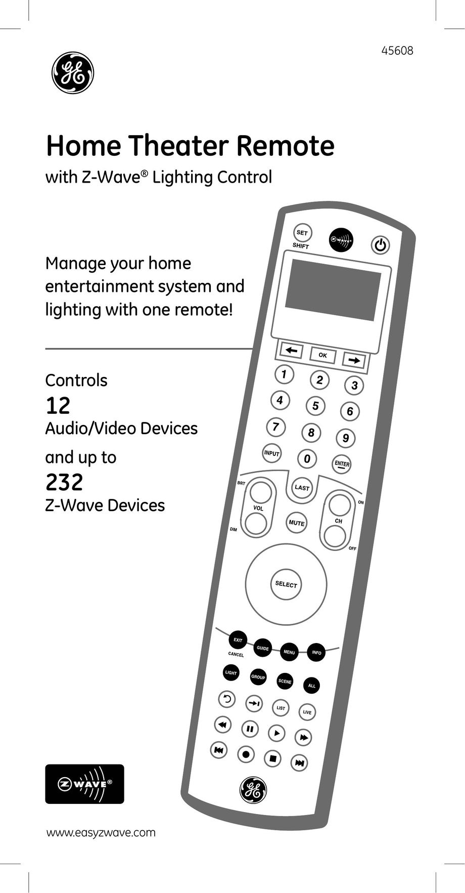 GE 45608 Universal Remote User Manual