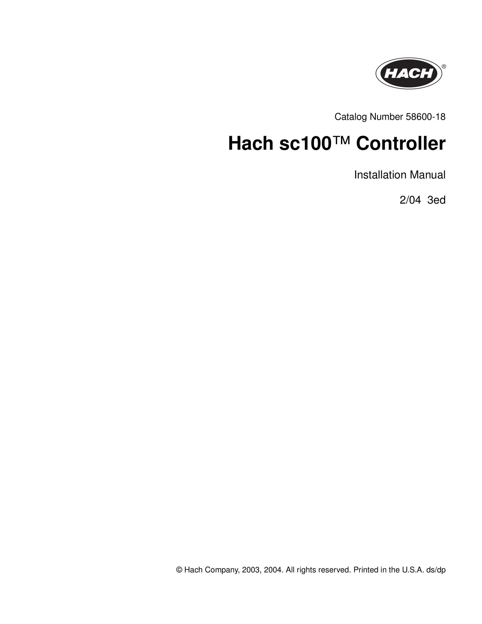 Hach sc100TM Universal Remote User Manual