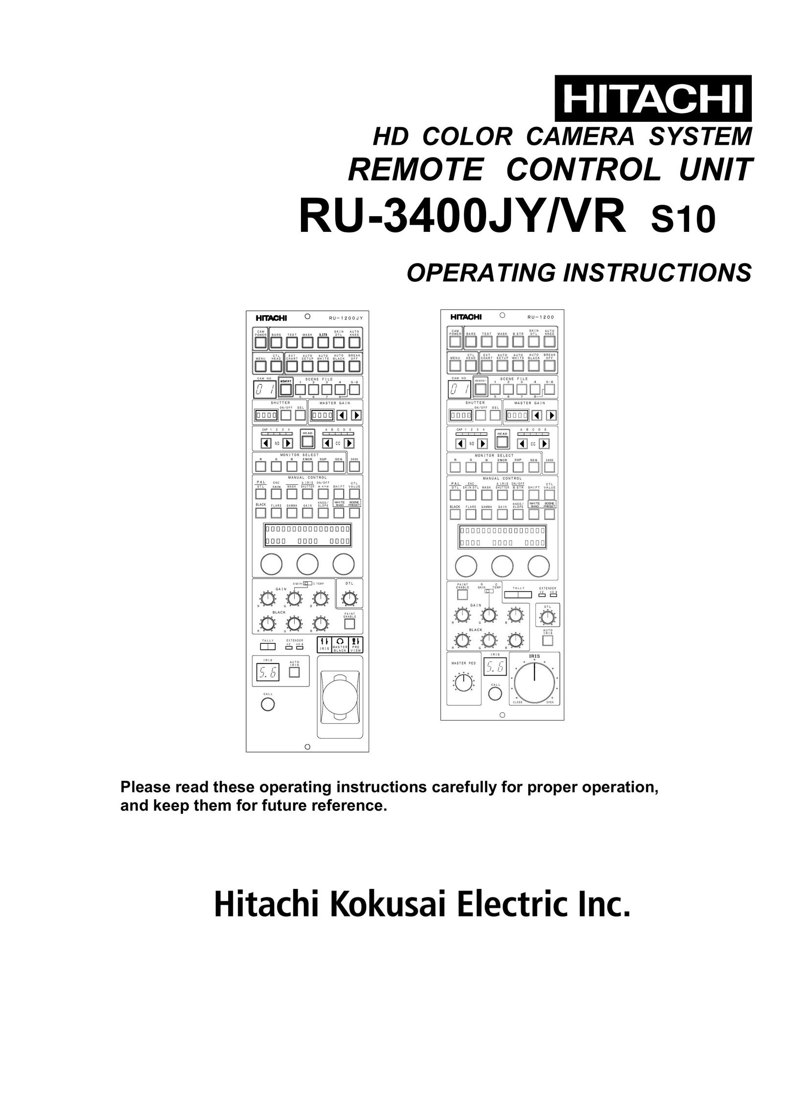 Hitachi RU-3400JY/VR S10 Universal Remote User Manual