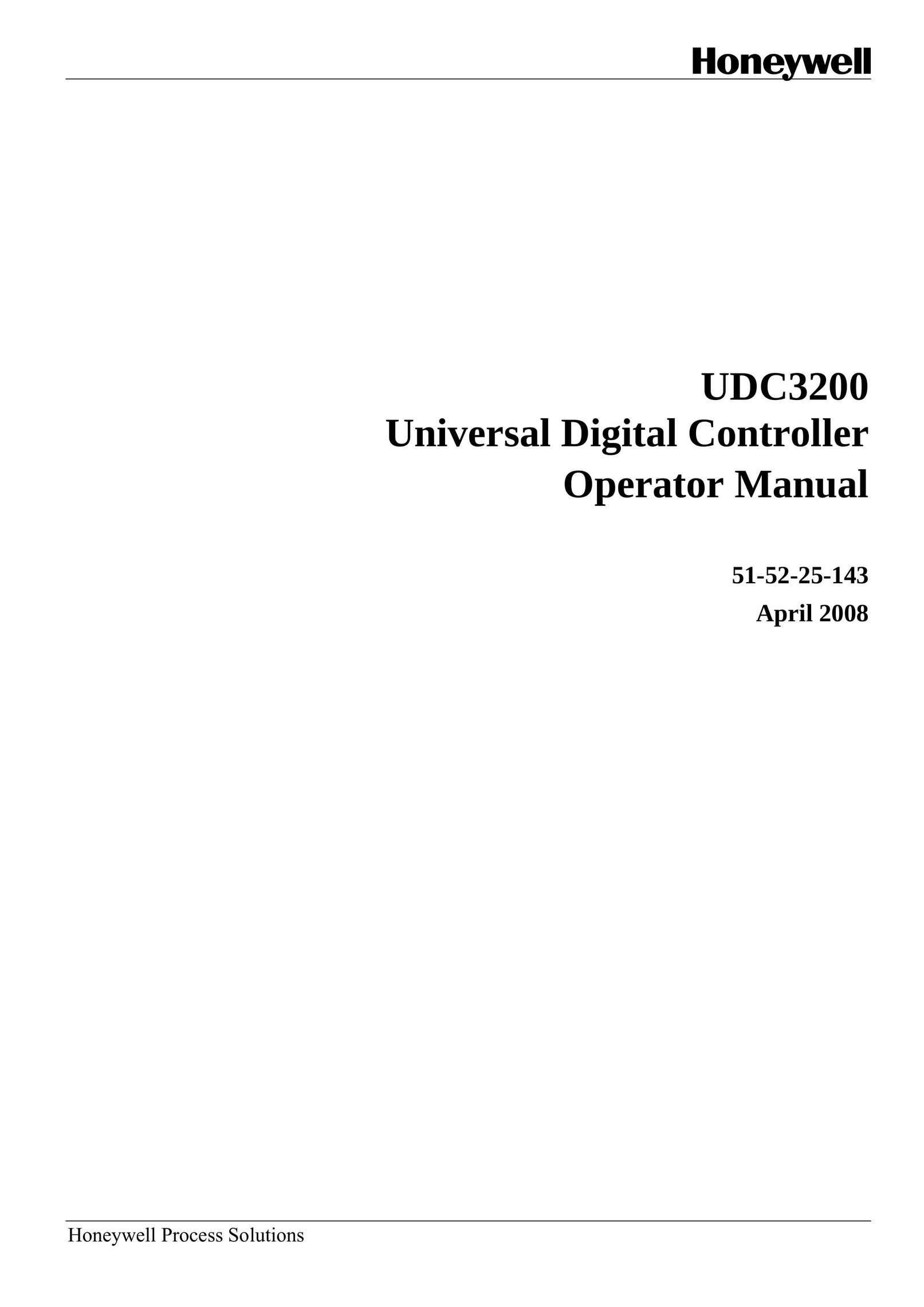 Honeywell UDC3200 Universal Remote User Manual