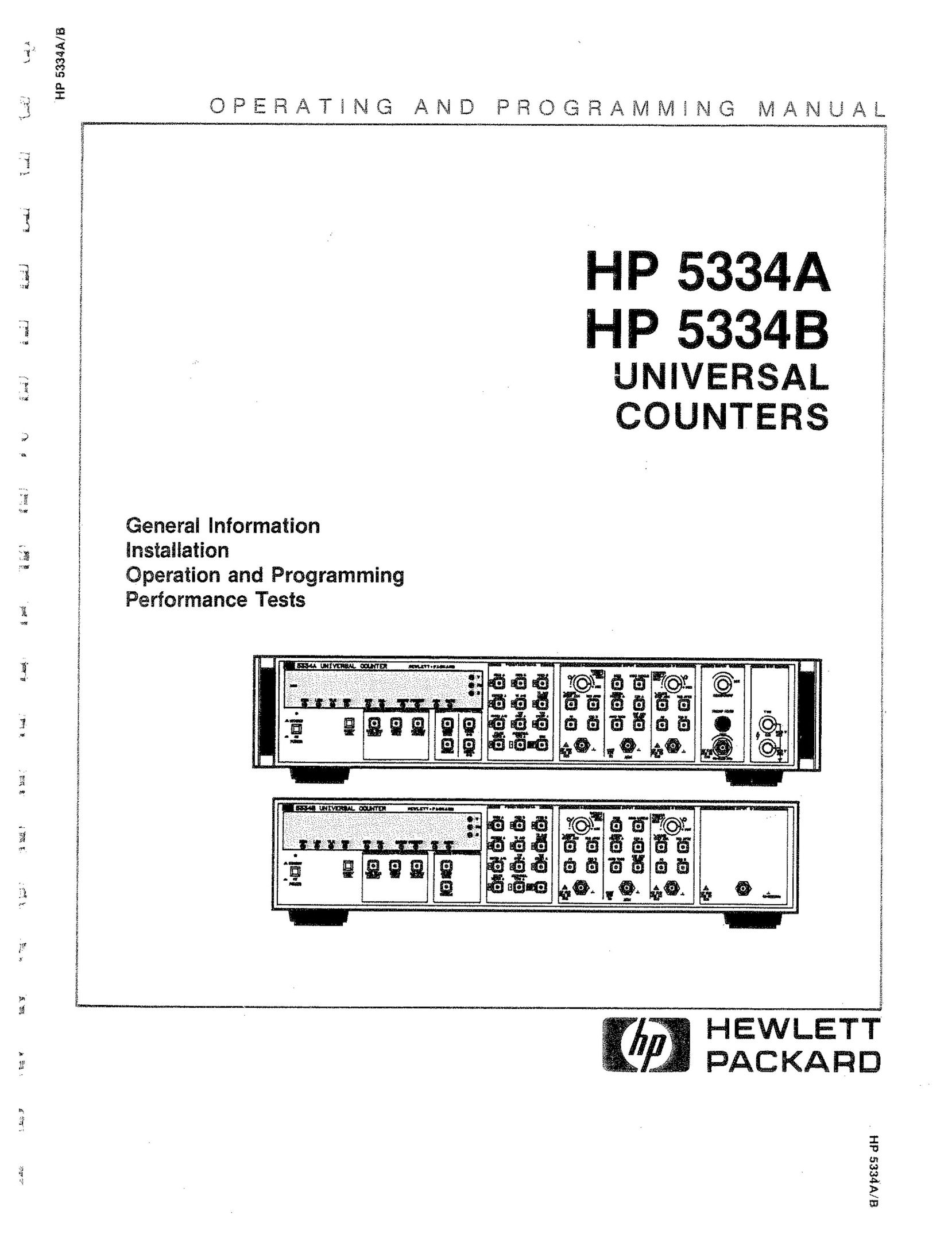 HP (Hewlett-Packard) 5334A Universal Remote User Manual