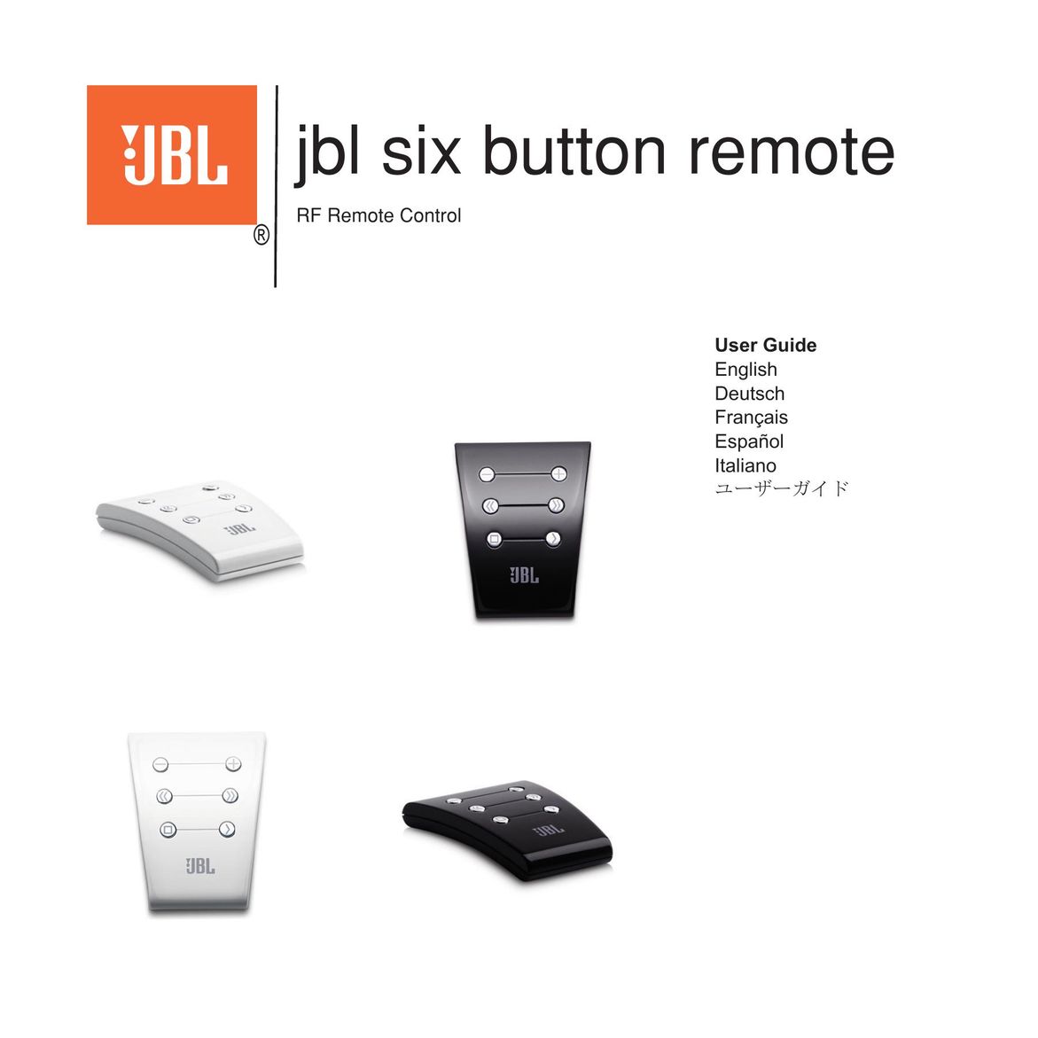 JBL Six Button Remote Universal Remote User Manual