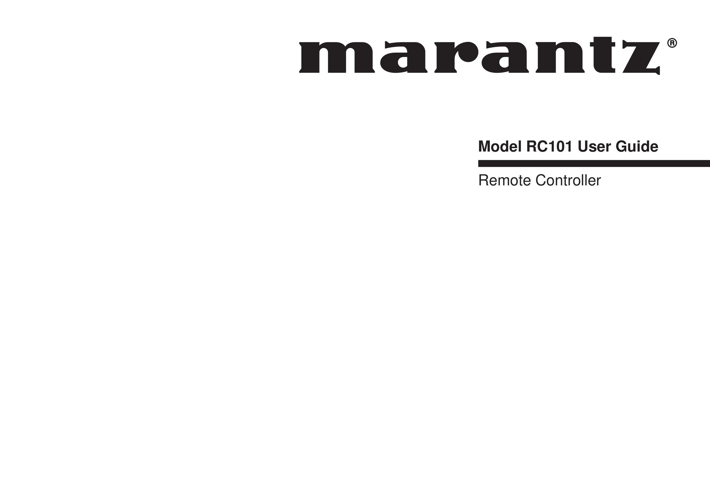 Marantz RC101 Universal Remote User Manual