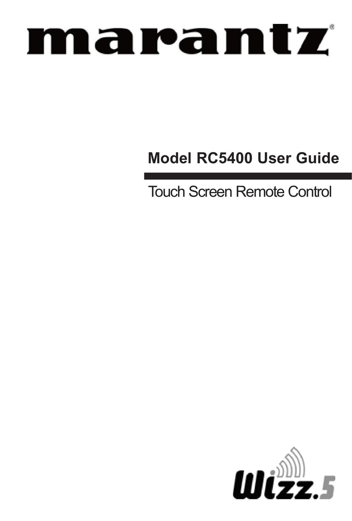 Marantz RC5400 Universal Remote User Manual