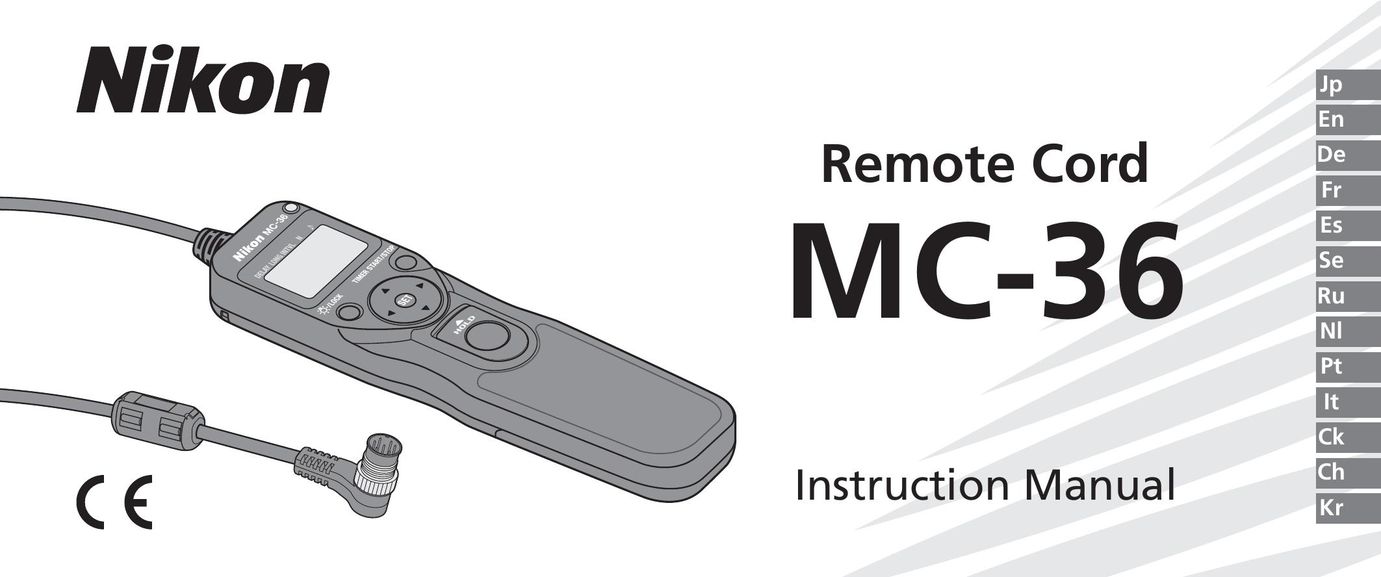 Nikon MC-36 Universal Remote User Manual