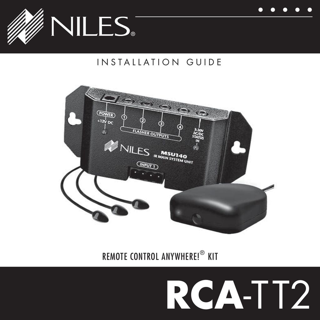 Niles Audio RCA-TT2 Universal Remote User Manual