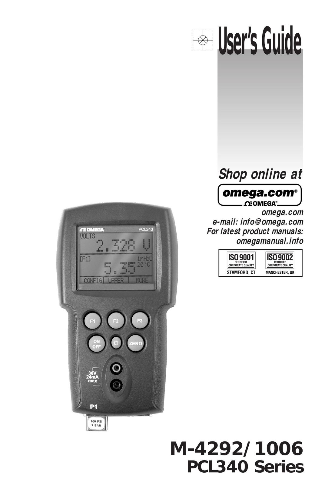 Omega PCL340 Universal Remote User Manual