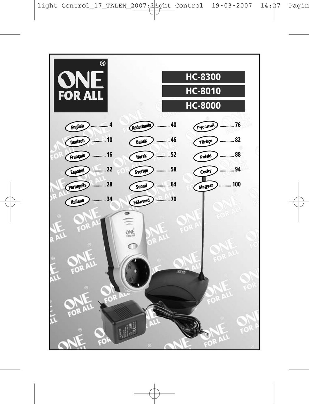 One for All HC-8000 Universal Remote User Manual