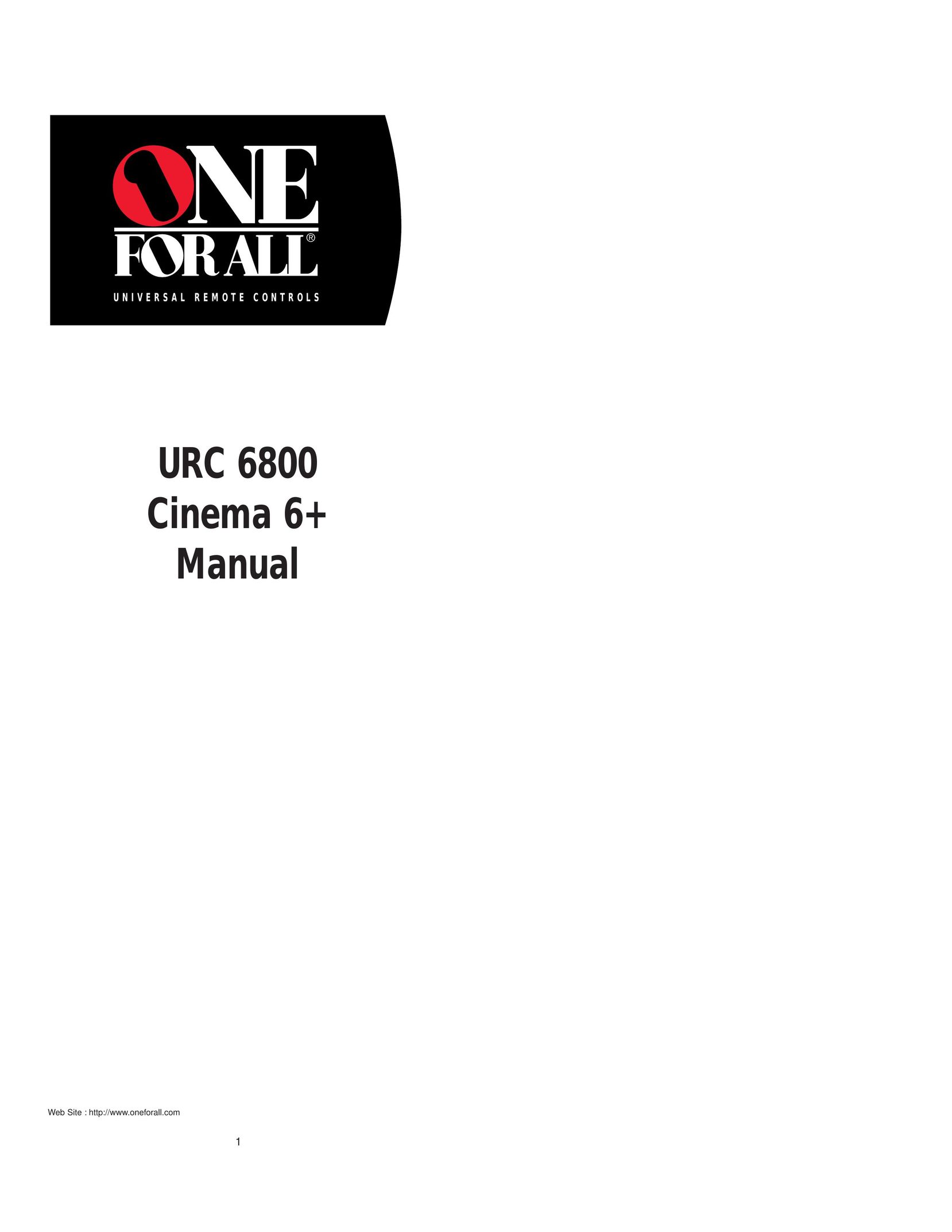 One for All URC 6800 Universal Remote User Manual