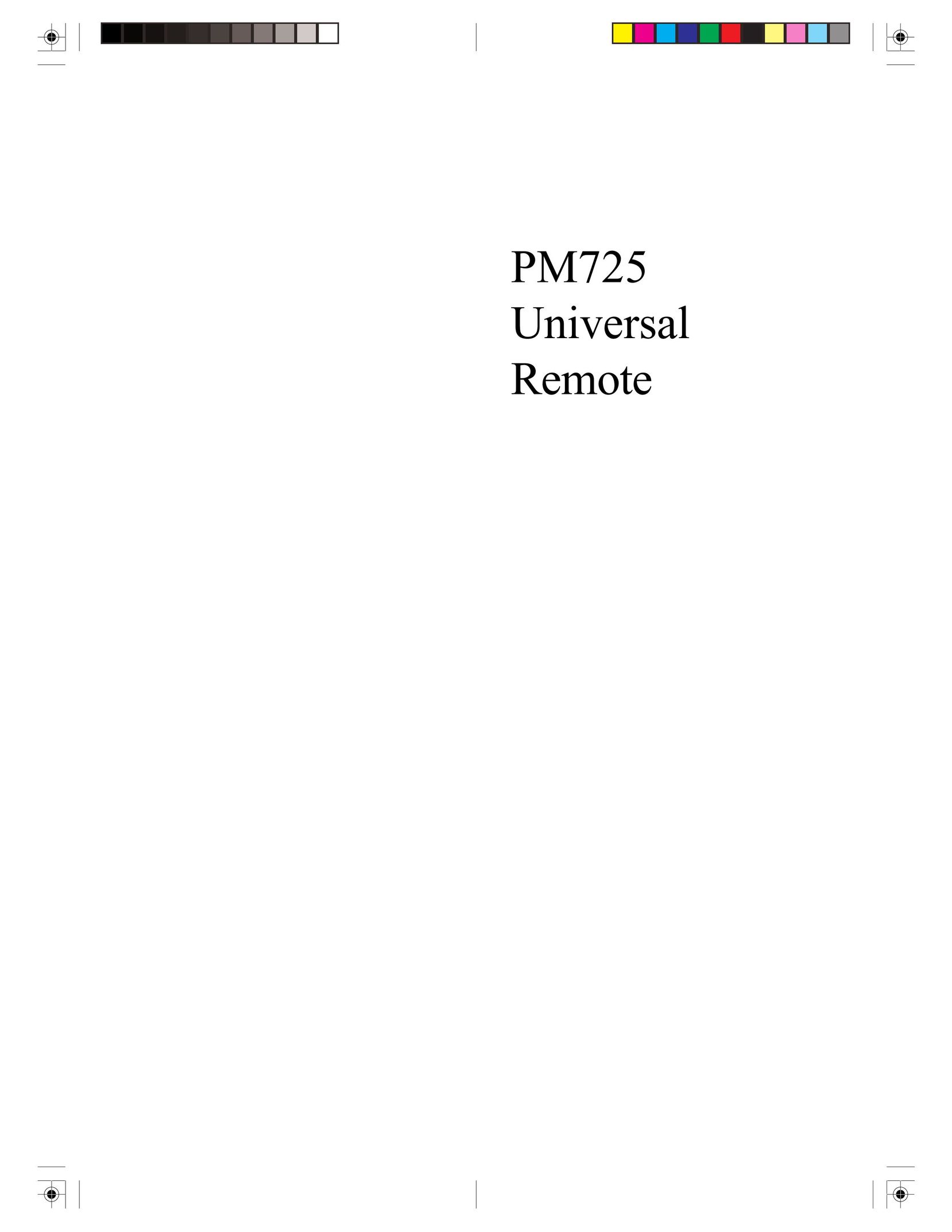 PYLE Audio PM725 Universal Remote User Manual