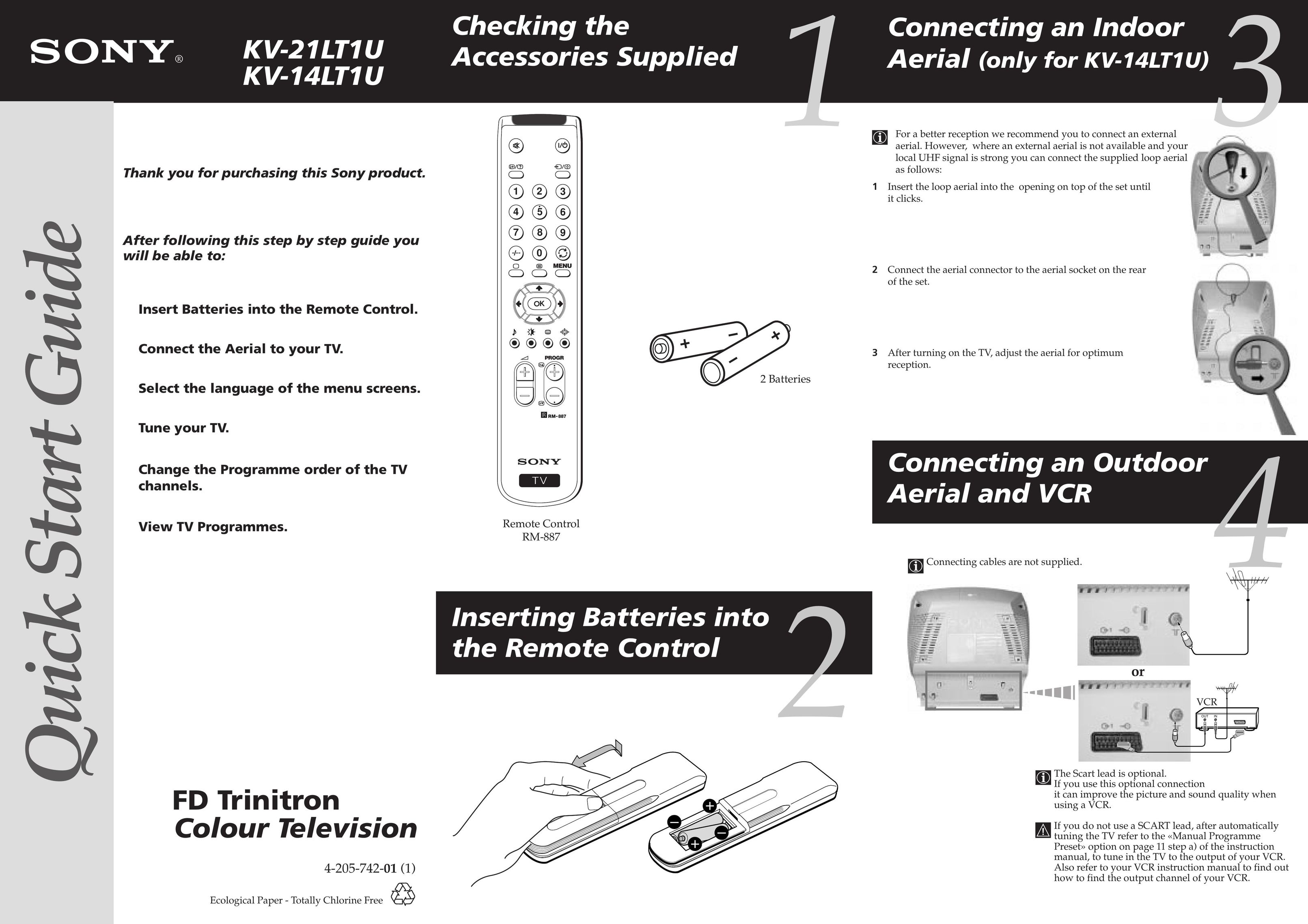 Sony RM-887 Universal Remote User Manual