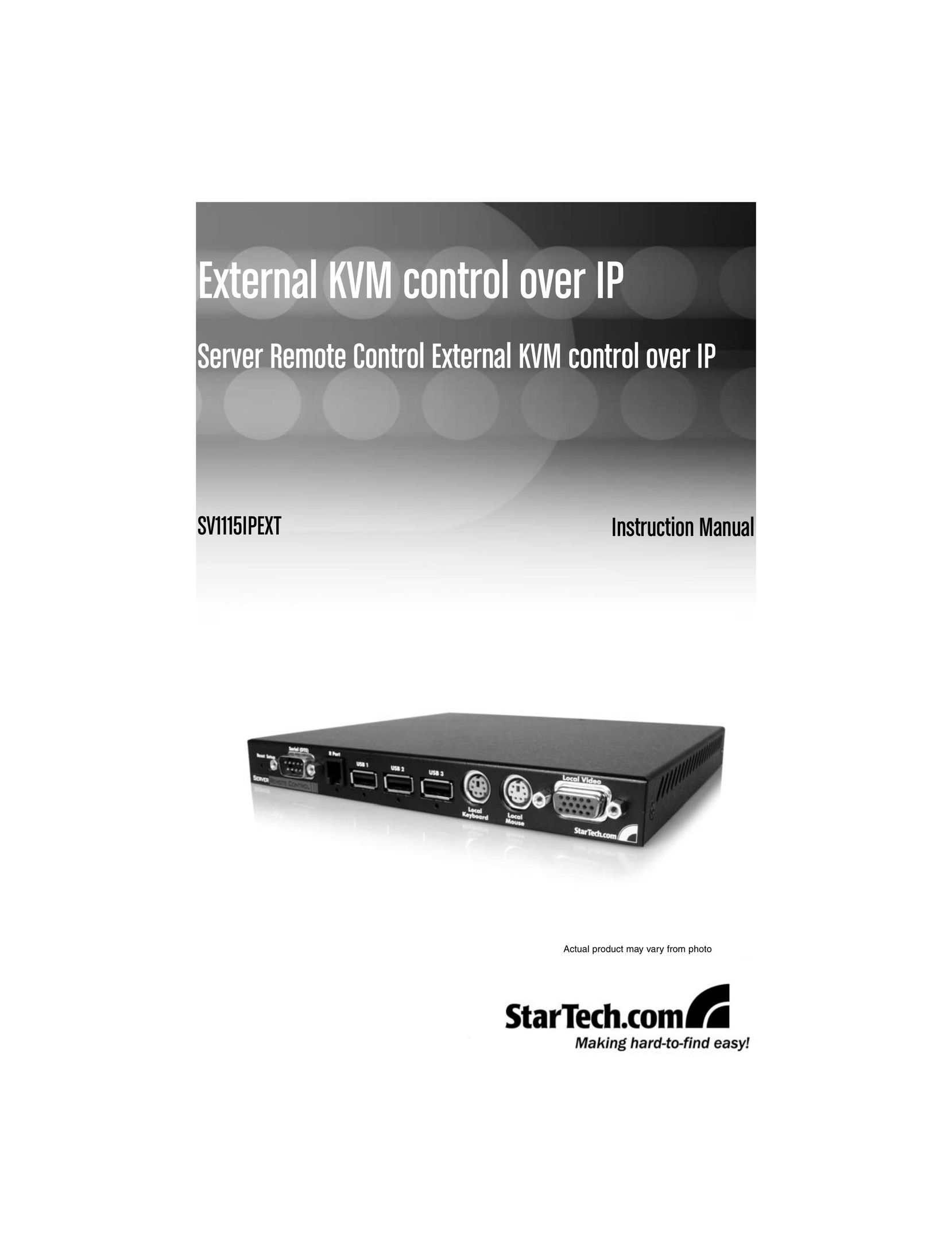 StarTech.com SV11151PEXT Universal Remote User Manual