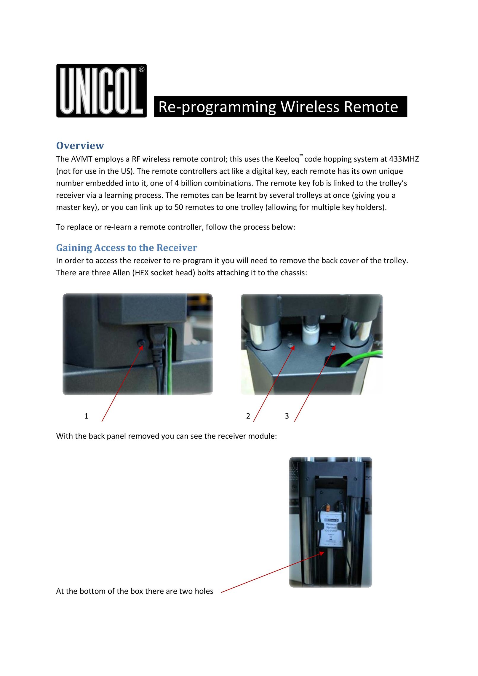 Unicol Wireless Remote Control Universal Remote User Manual