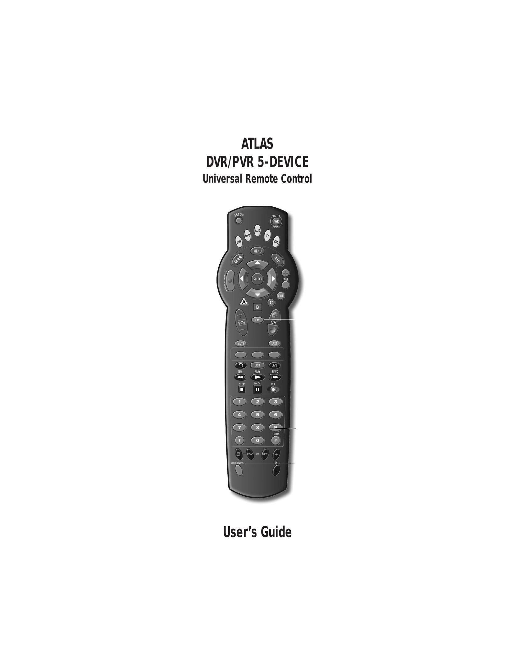 Universal Electronics DVR/PVR 5 Universal Remote User Manual