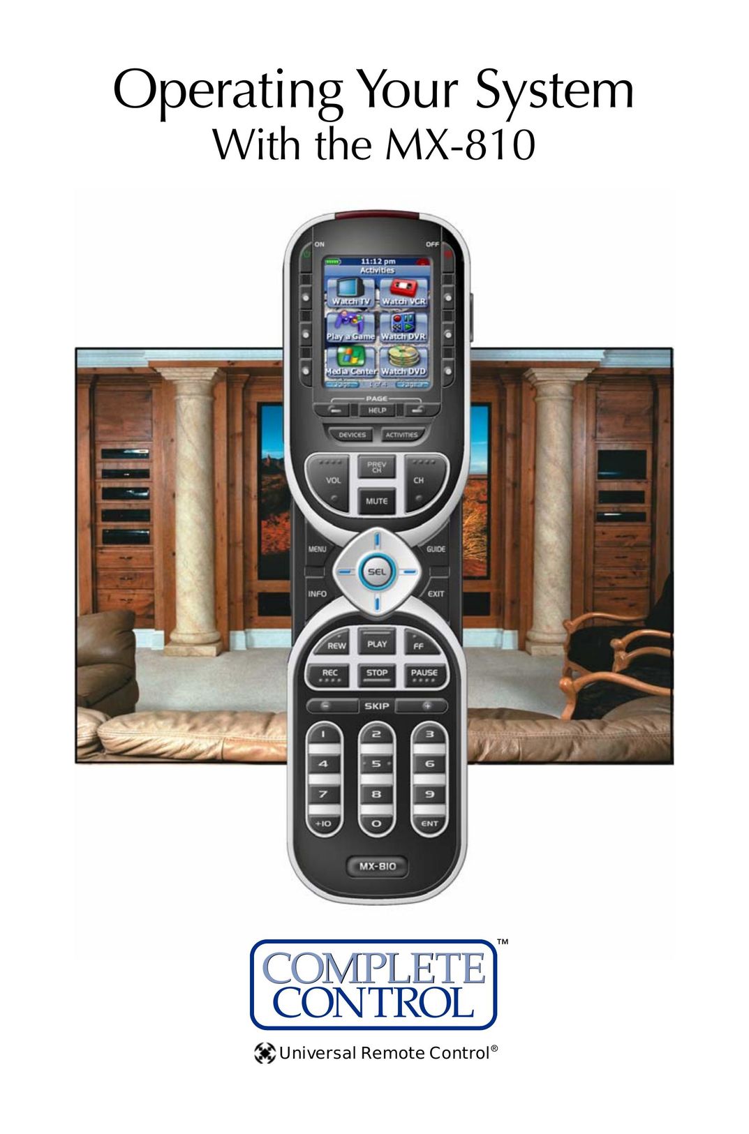 Universal Remote Control MX-810 Universal Remote User Manual