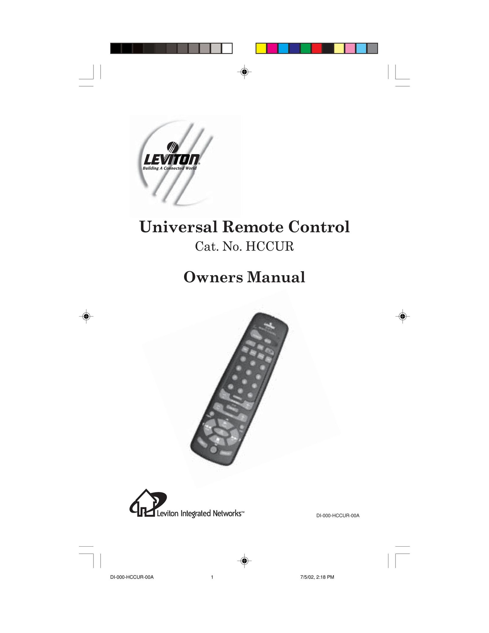 Universal Remote Control Remote control HCCUR Universal Remote User Manual