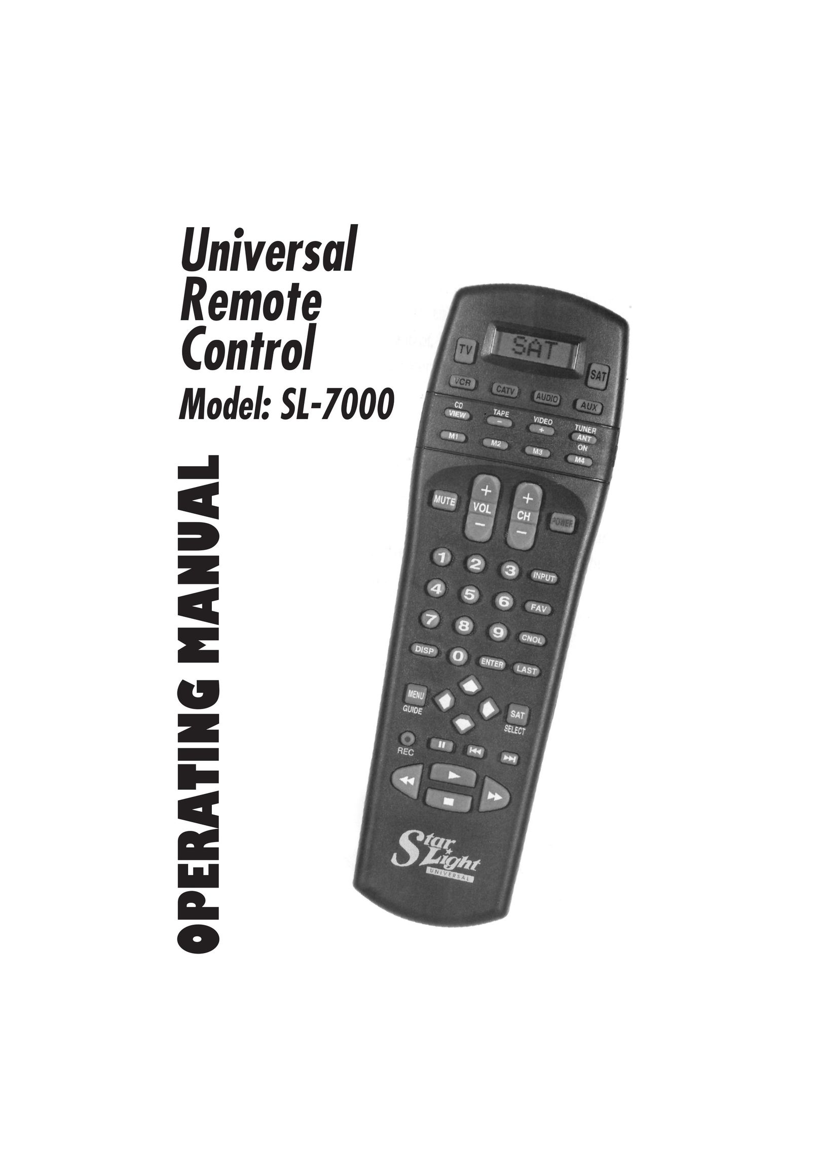 Universal Remote Control SL-7000 Universal Remote User Manual