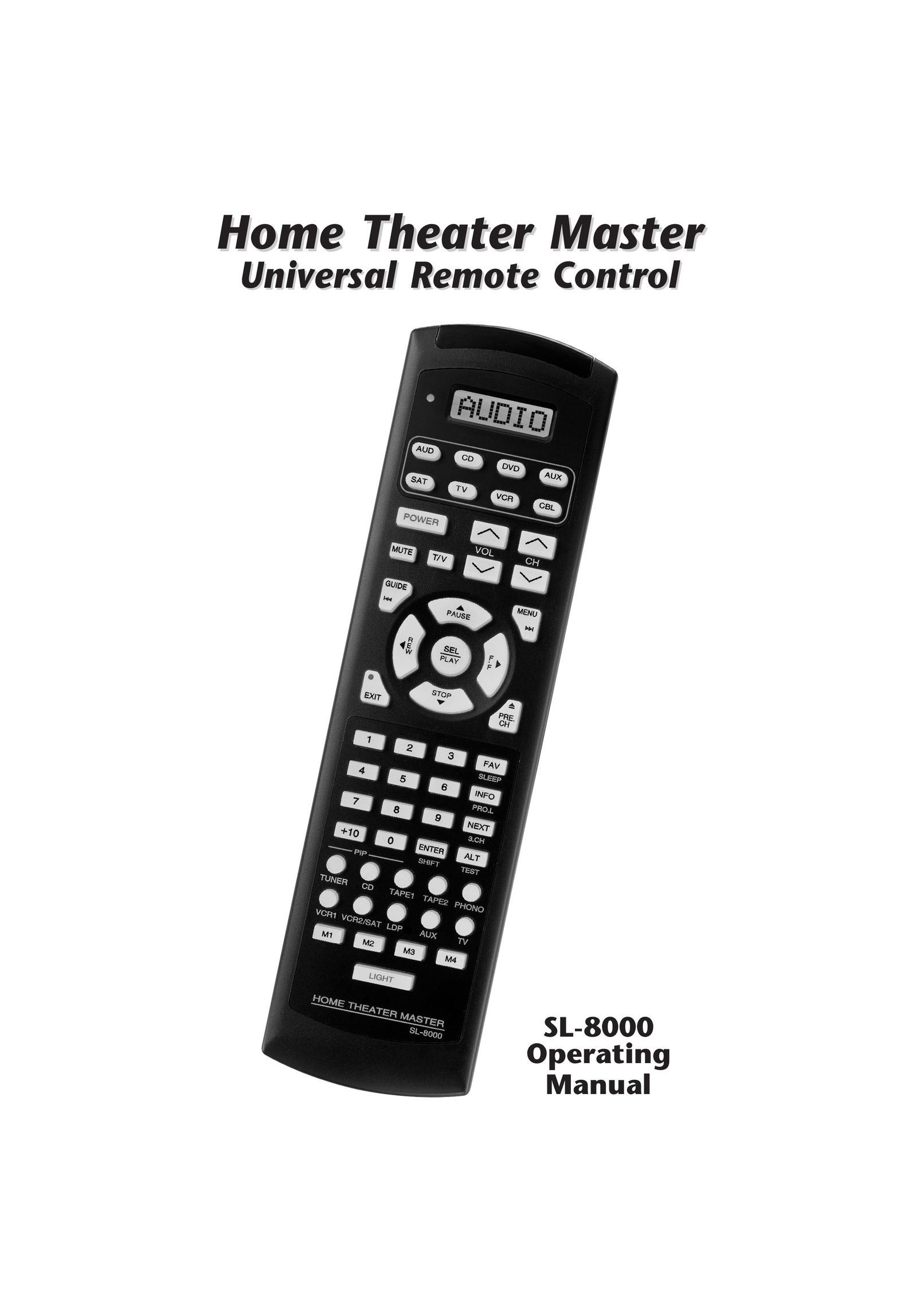 Universal Remote Control SL-8000 Universal Remote User Manual