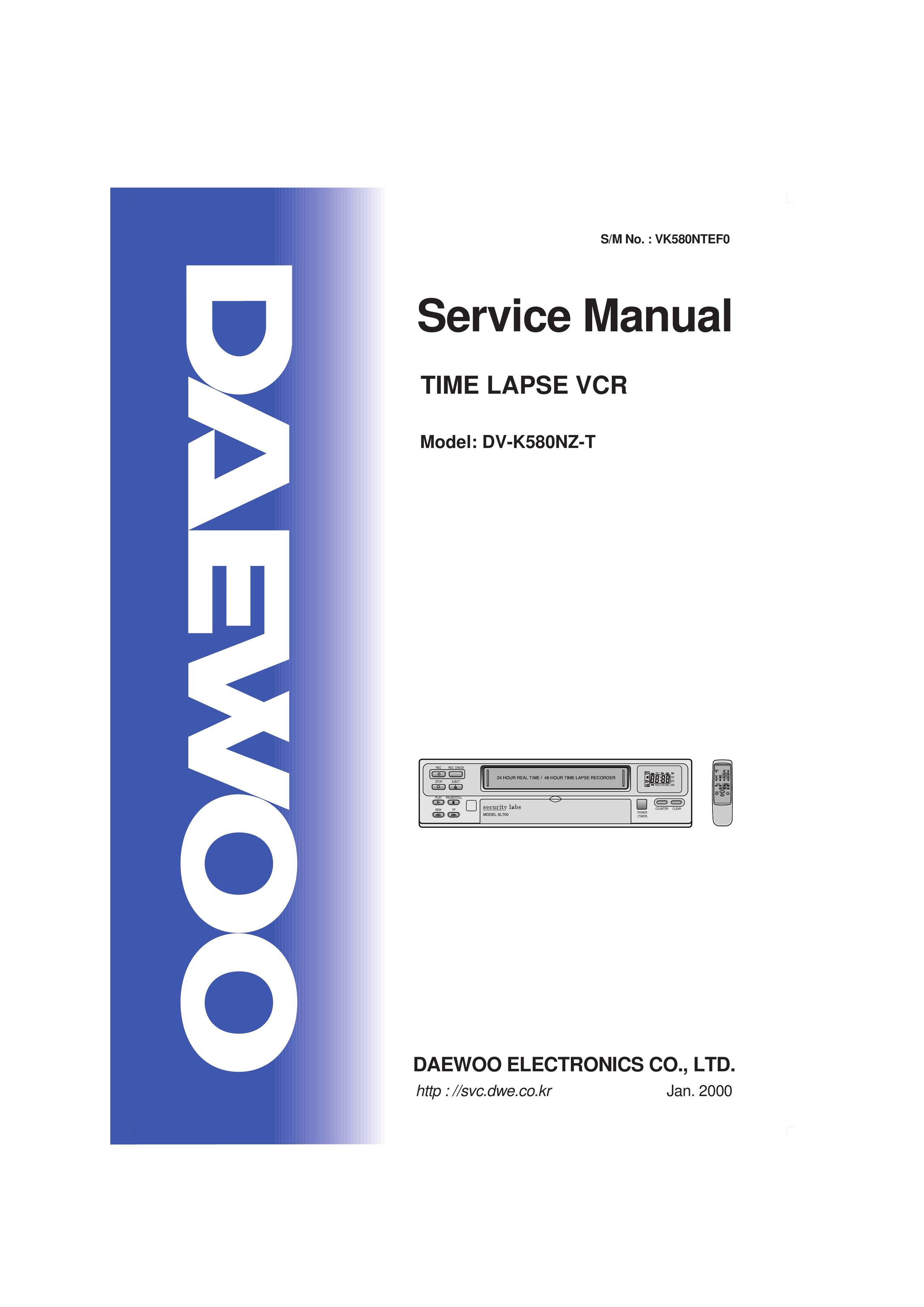 Daewoo DV-K580NZ-T VCR User Manual